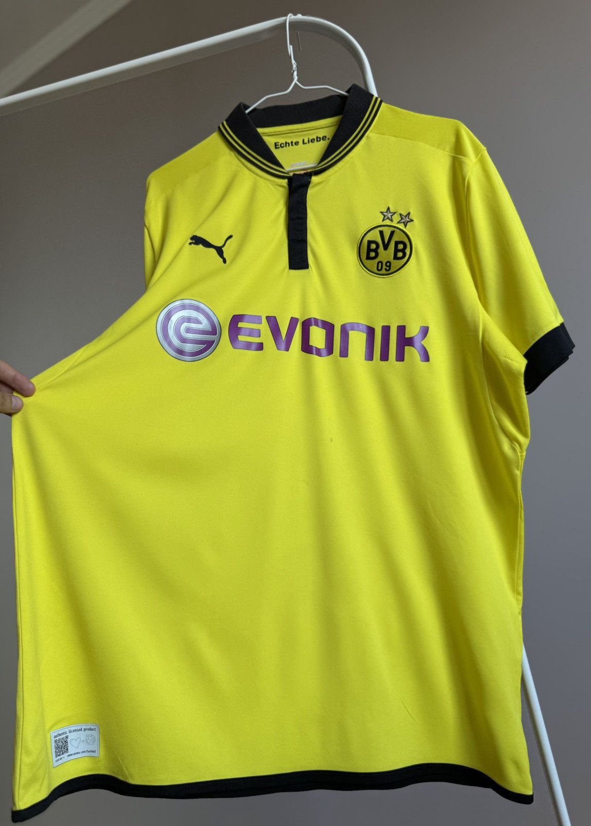 Vintage Borussia Dortmund Puma Home Shirt Jersey 2012 2013 football Size US XXL / EU 58 / 5 - 6 Thumbnail