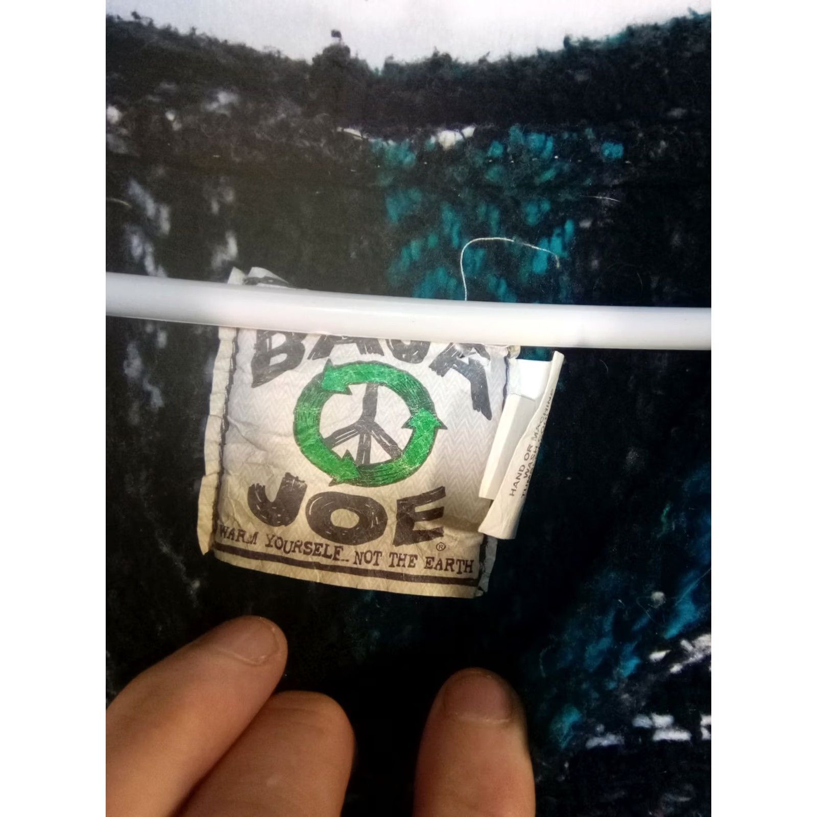 Altea Baja Joe Hoodie Poncho 26"×26" Blk/ Wht/ Teal Mint Condition L Men Multicolor Pullover Blue 90s Event Mens Size US L / EU 52-54 / 3 - 3 Thumbnail