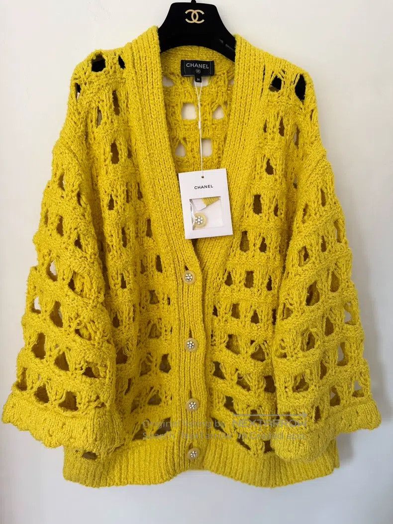 Chanel Chanel Early Spring Series Yellow Hollow Coat Size XS / US 0-2 / IT 36-38 - 1 Thumbnail
