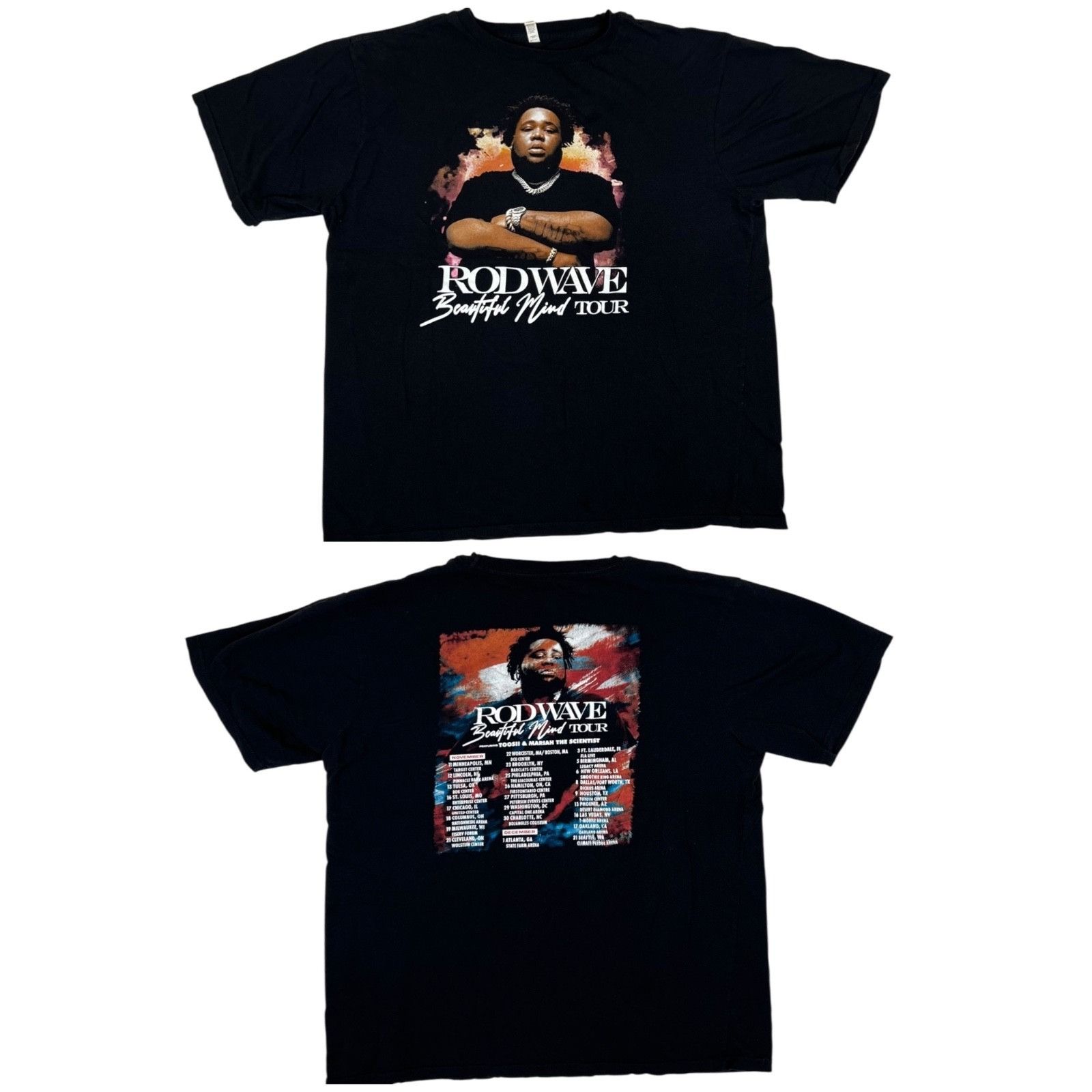 Gildan Rodwave Beautiful Mind Tour T-Shirt Black 2XL Rap Music READ Size US XXL / EU 58 / 5 - 1 Thumbnail
