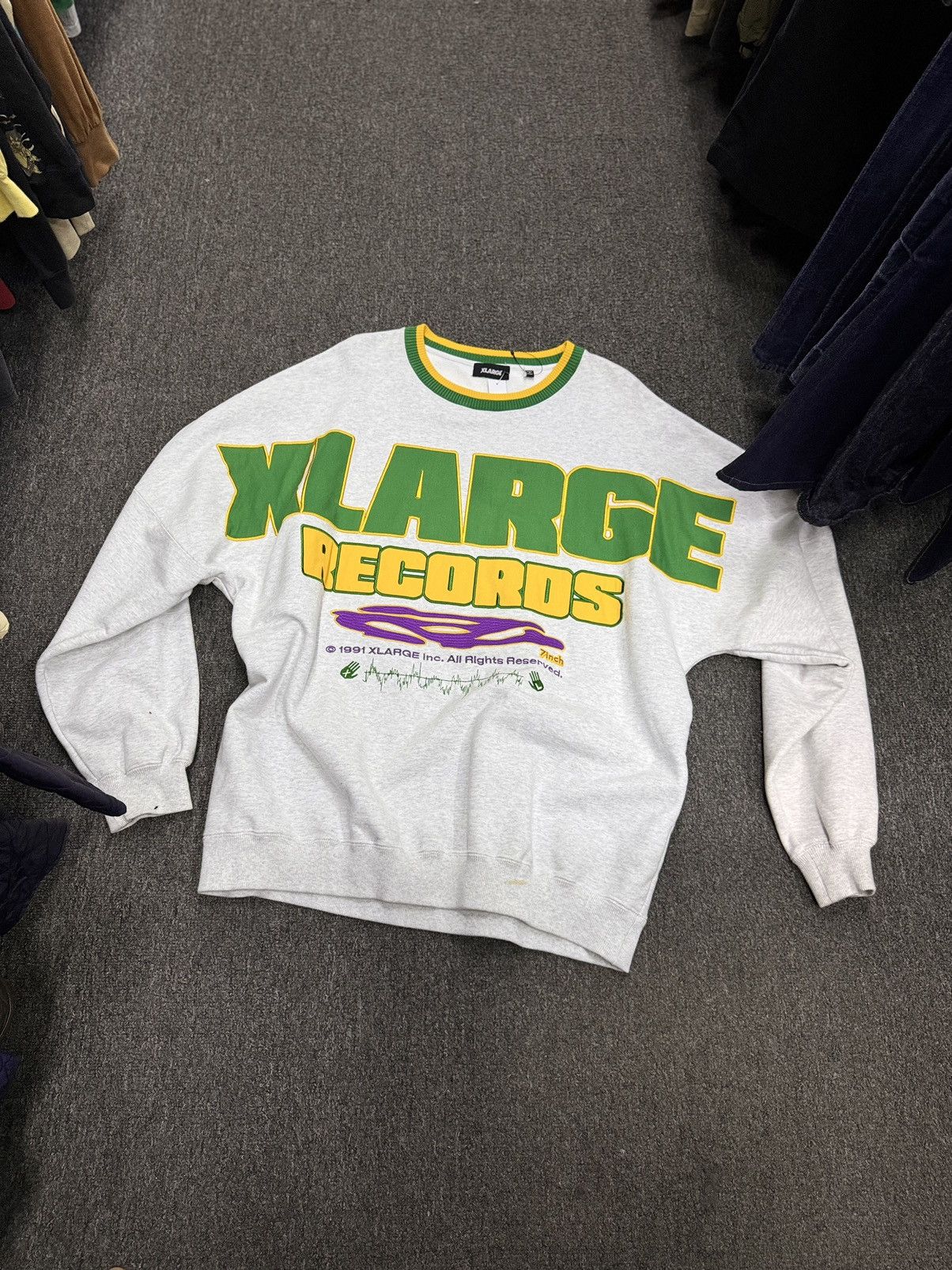 Xlarge XLarge Records 1991 Vintage Sweatshirt Size US XL / EU 56 / 4 - 1 Thumbnail