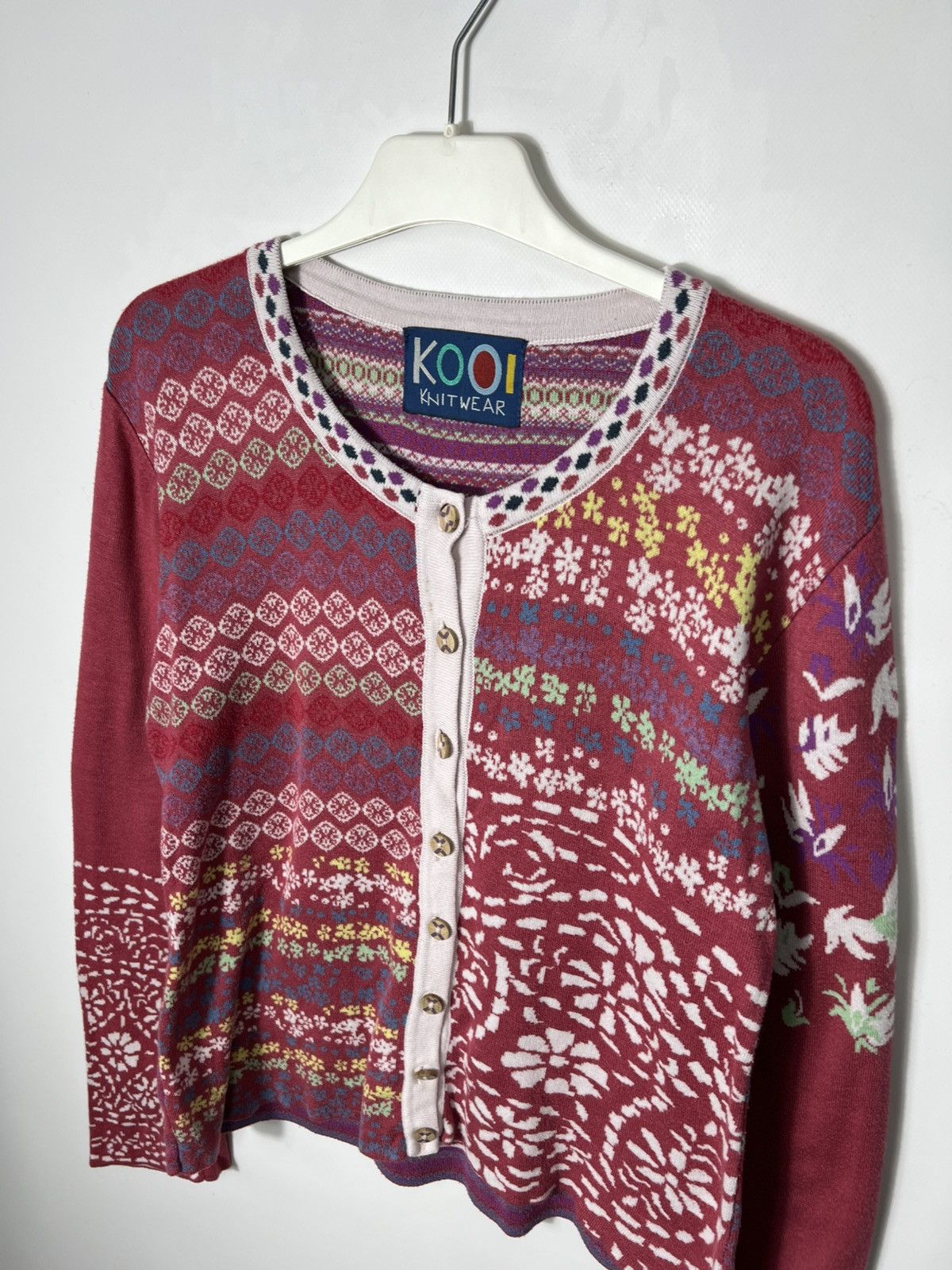 Vintage Vintage luxury designer Kooi Multicolour Cardigan Size M / US 6-8 / IT 42-44 - 2 Thumbnail