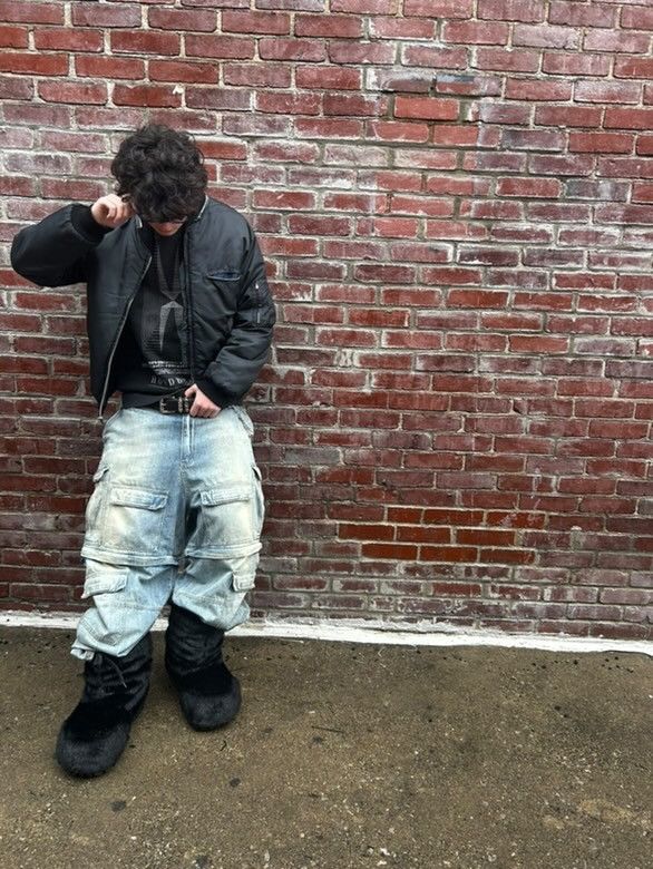 Japanese Brand × Vintage Crazy ERD style vintage bomber jacket with hard wear Size US M / EU 48-50 / 2 - 1 Thumbnail