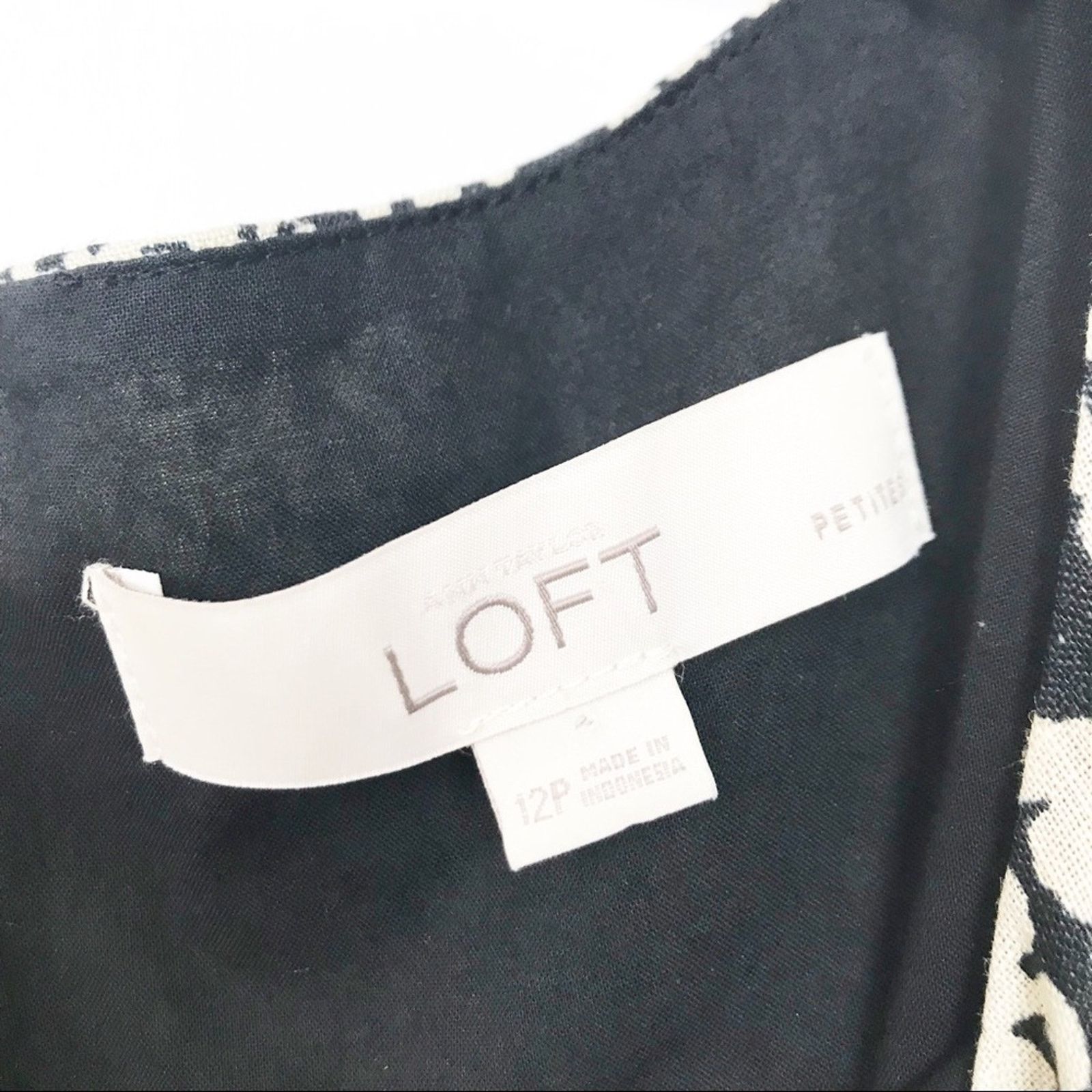 Loft Loft Linen Snake Skin Print Color Block Dress Sz 12P Size XL / US 12-14 / IT 48-50 - 3 Thumbnail