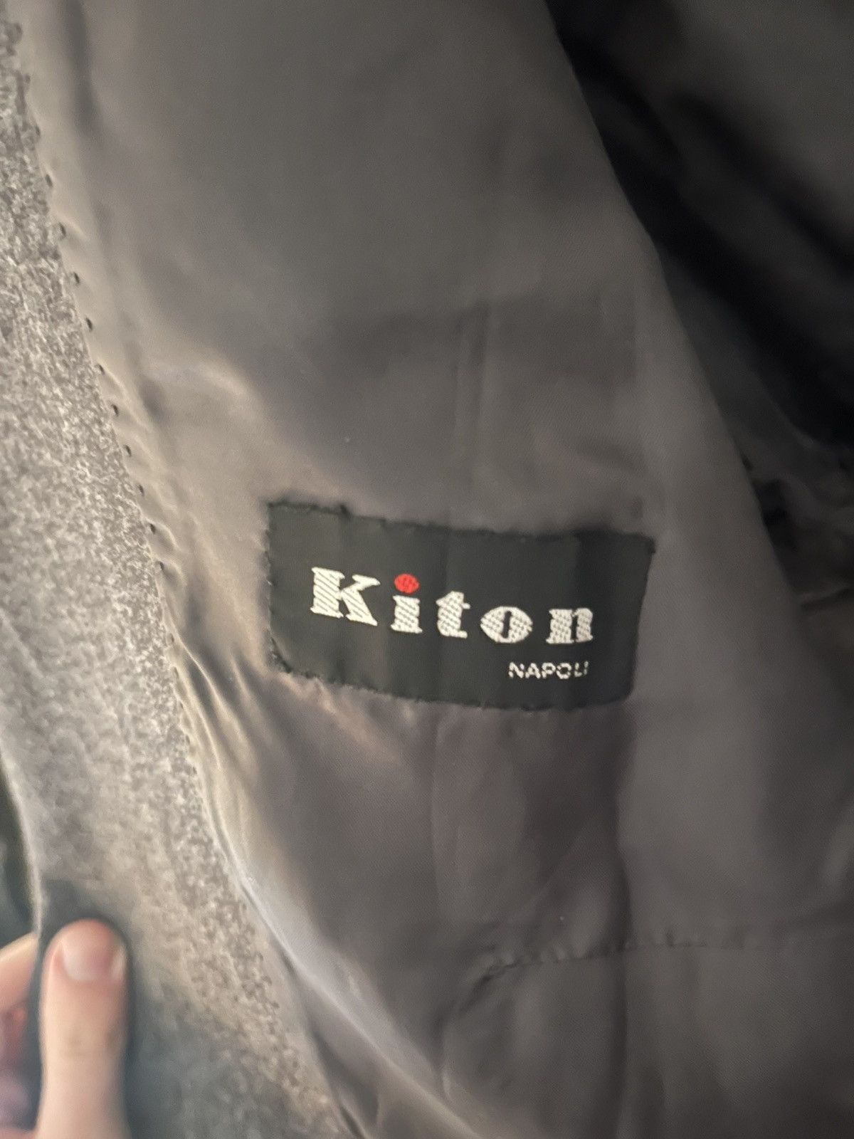 Kiton Kiton Double breasted wool grey blazer Size 36R - 2 Thumbnail