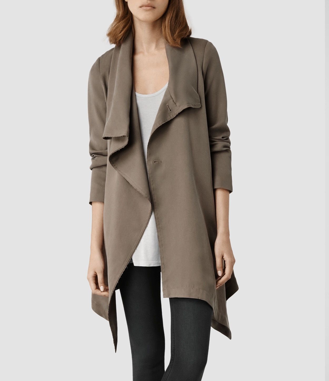 Allsaints × Japanese Brand Women’s AllSaints IONA COAT jacket trench luxury grey Size XS / US 0-2 / IT 36-38 - 1 Thumbnail