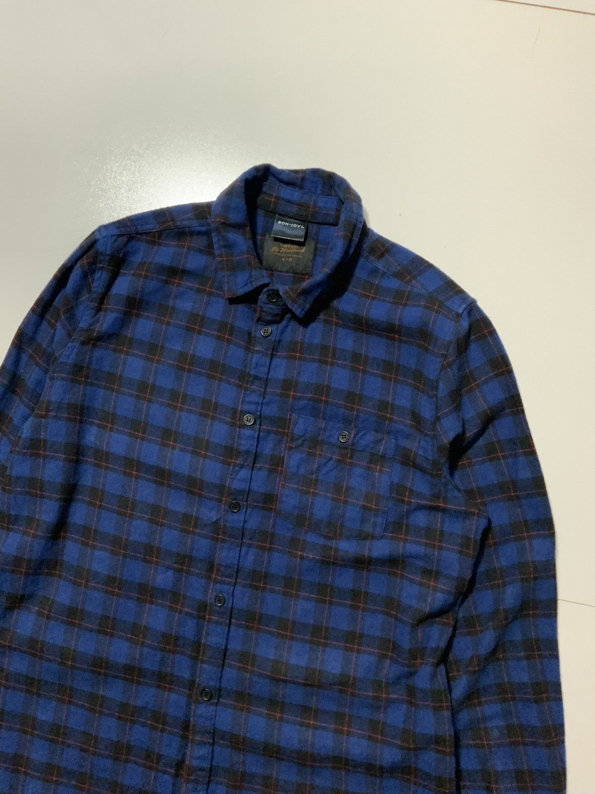 Cotton On Bon Jovi Slippery When Wet Rock Band Flannel Button Shirt Size US L / EU 52-54 / 3 - 3 Thumbnail