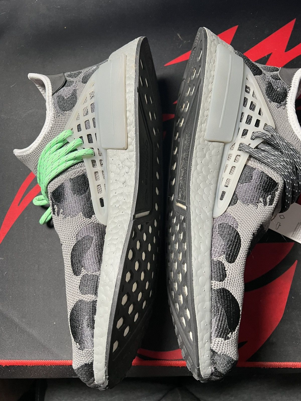 Adidas × Humanrace × Pharrell Adidas x Pharrell HU NMD ANIMAL PRINT in Gray/Black 12.5US Size US 12.5 / EU 45-46 - 7 Thumbnail