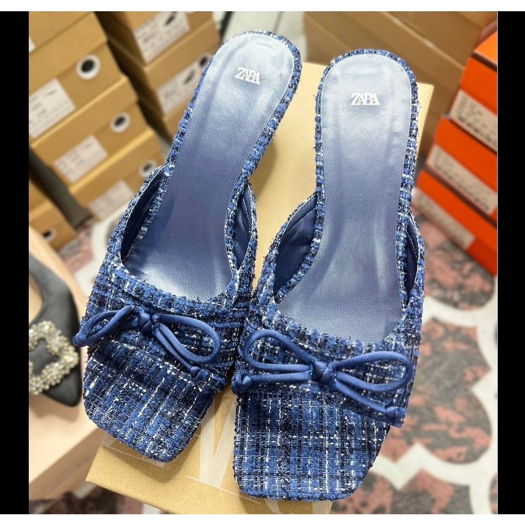 Zara RARE!!! ZARA Tweed Kitten Heels NWT Size US 9 / IT 39 - 3 Thumbnail