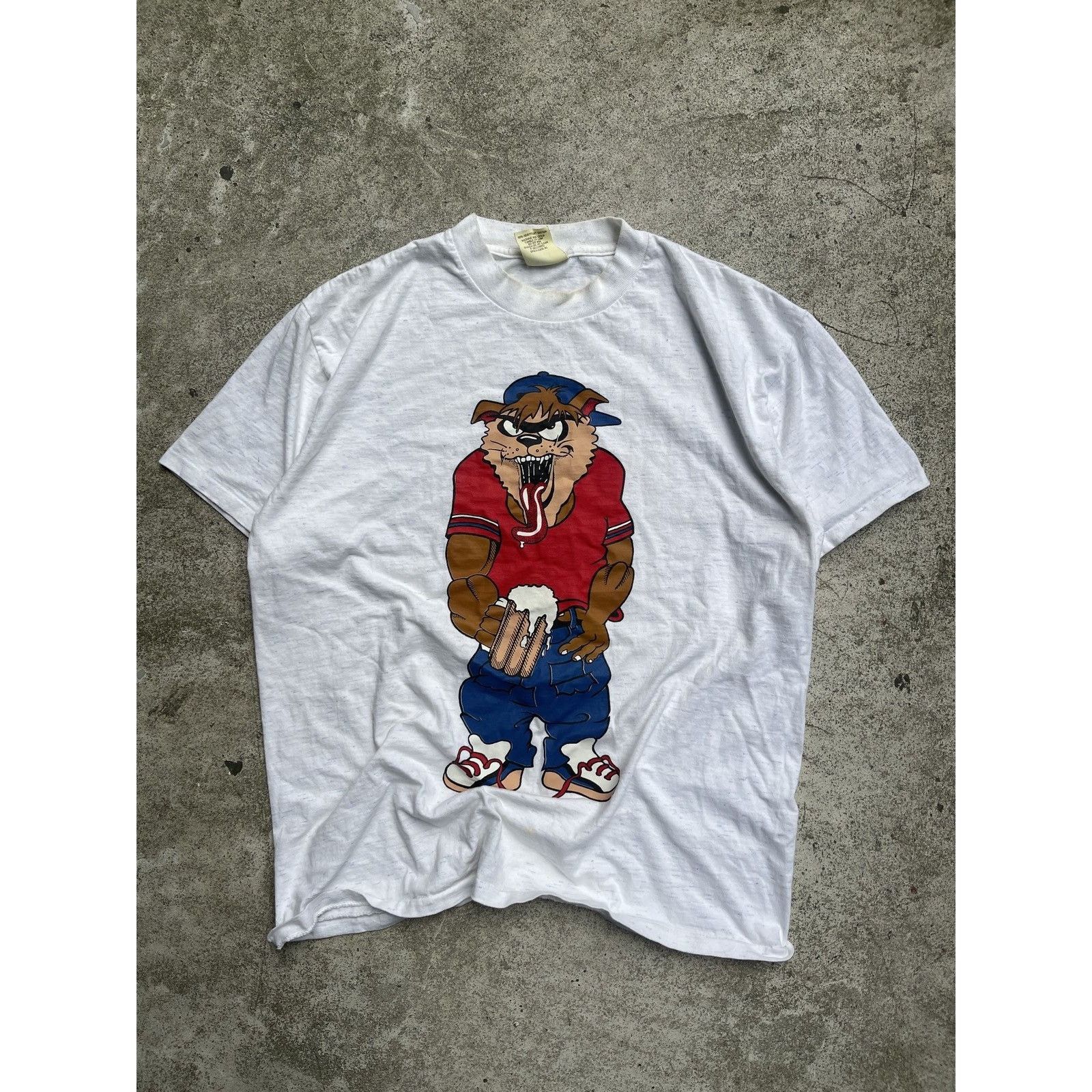 Vintage VINTAGE 90s DRUNK WASTED TAZ PARODY HUMOR TEE SHIRT Size US L / EU 52-54 / 3 - 1 Thumbnail