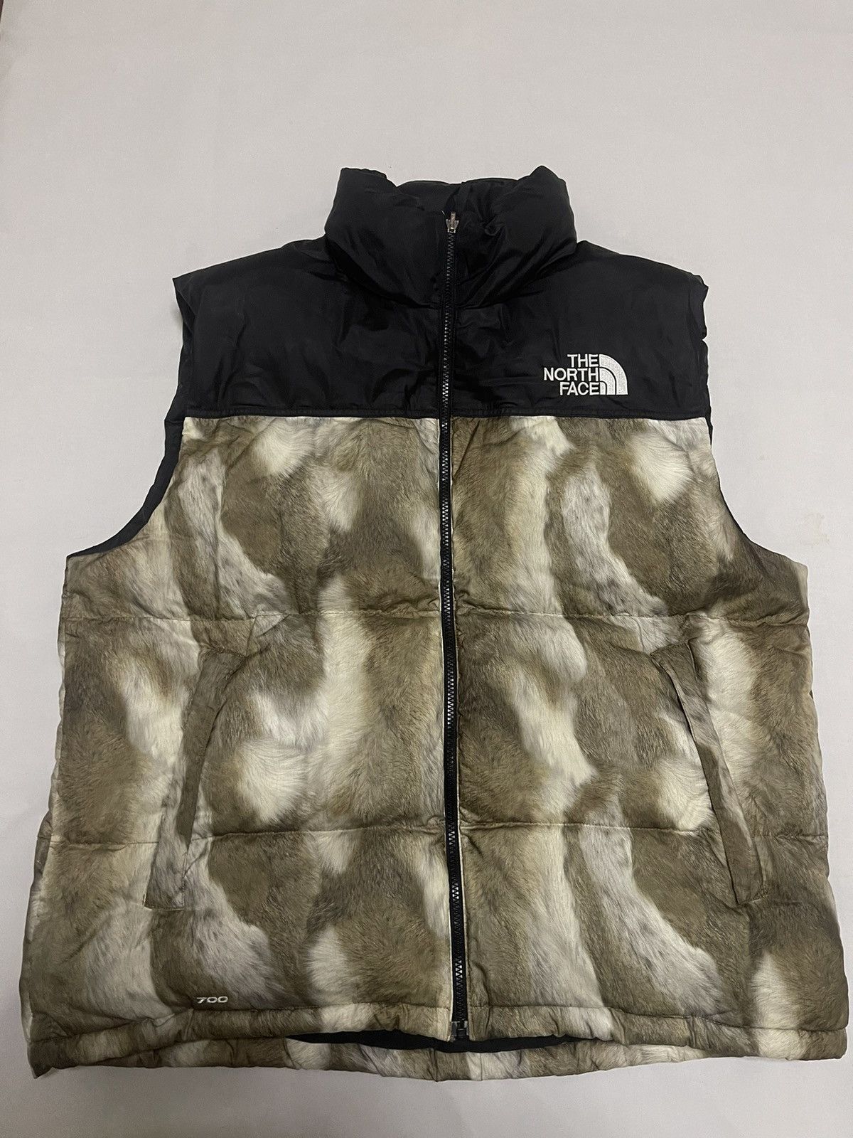 Supreme Supreme tnf the North face 13aw Fur vest nuptse Jacket xl