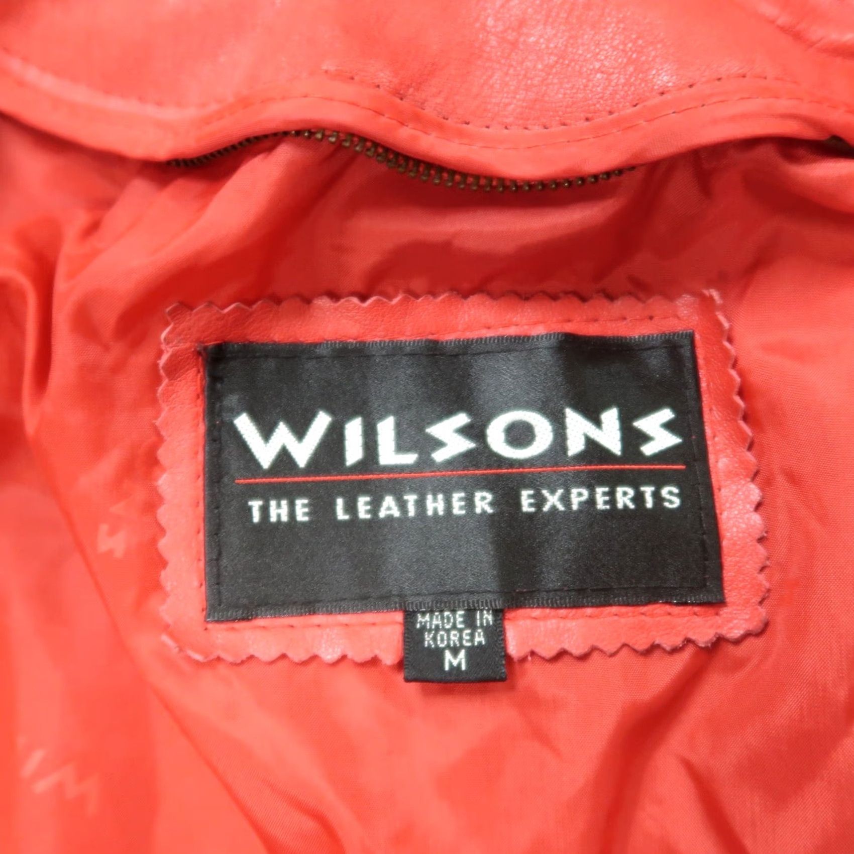 Vintage VINTAGE Wilsons Red Leather Jacket Women's Medium Full Zip Insulated Coat Size M / US 6-8 / IT 42-44 - 3 Thumbnail
