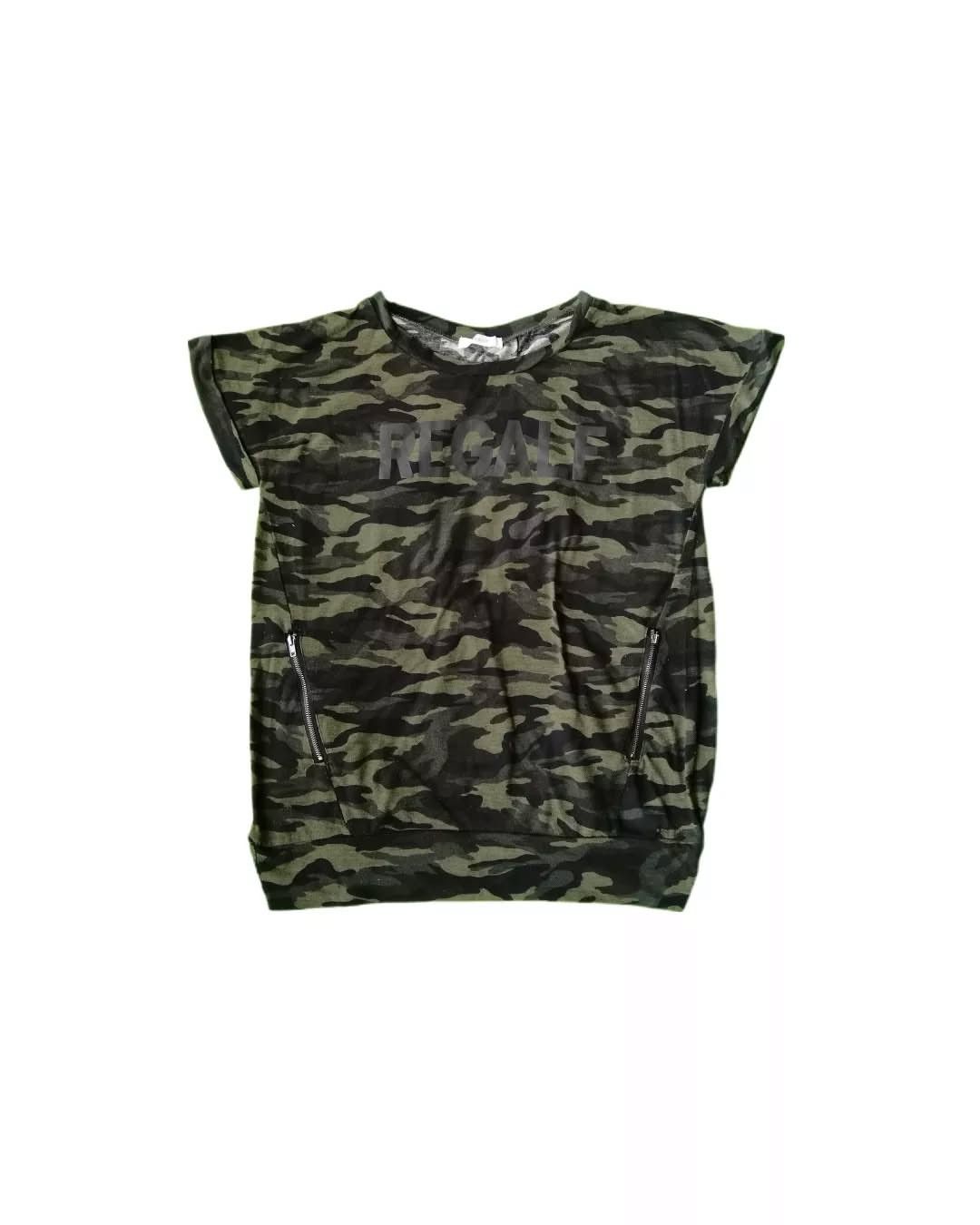Japanese Brand × Takeo Kikuchi The Shop TK Takeo Kikuchi Camouflage Zip T-Shirt Size S / US 4 / IT 40 - 1 Thumbnail