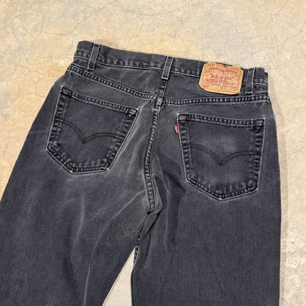Levi's Vtg 1990s Levi’s 505 Faded Distressed Black Jeans ERD Grunge Size US 32 / EU 48 - 10 Thumbnail