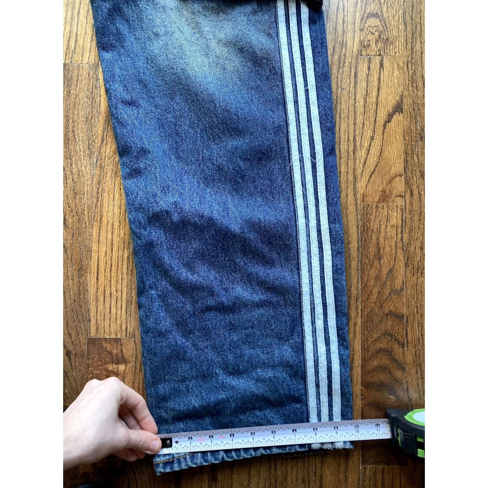 Denime Vale Forever Jeans Mens 38 Baggy Y2K Cargo Stacked Racer Blue Denim Hip Hop Mens Wide-Leg 34 Inseam Color Blue Size 38 Hip Hop Size US 38 / EU 54 - 6 Thumbnail