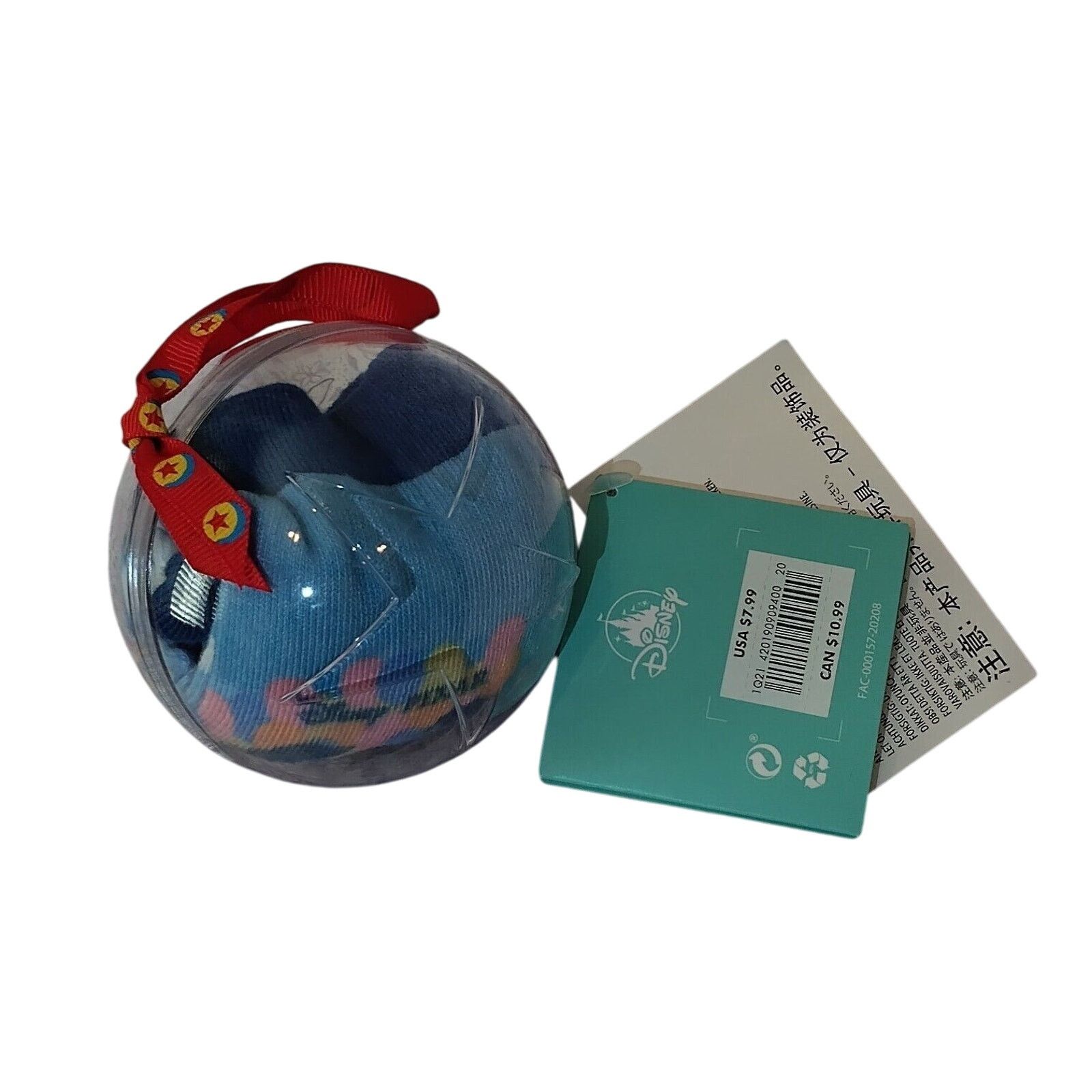 Disney NEW DISNEY Lilo and Stitch Socks in a Round Holiday Ornament Size ONE SIZE - 2 Thumbnail