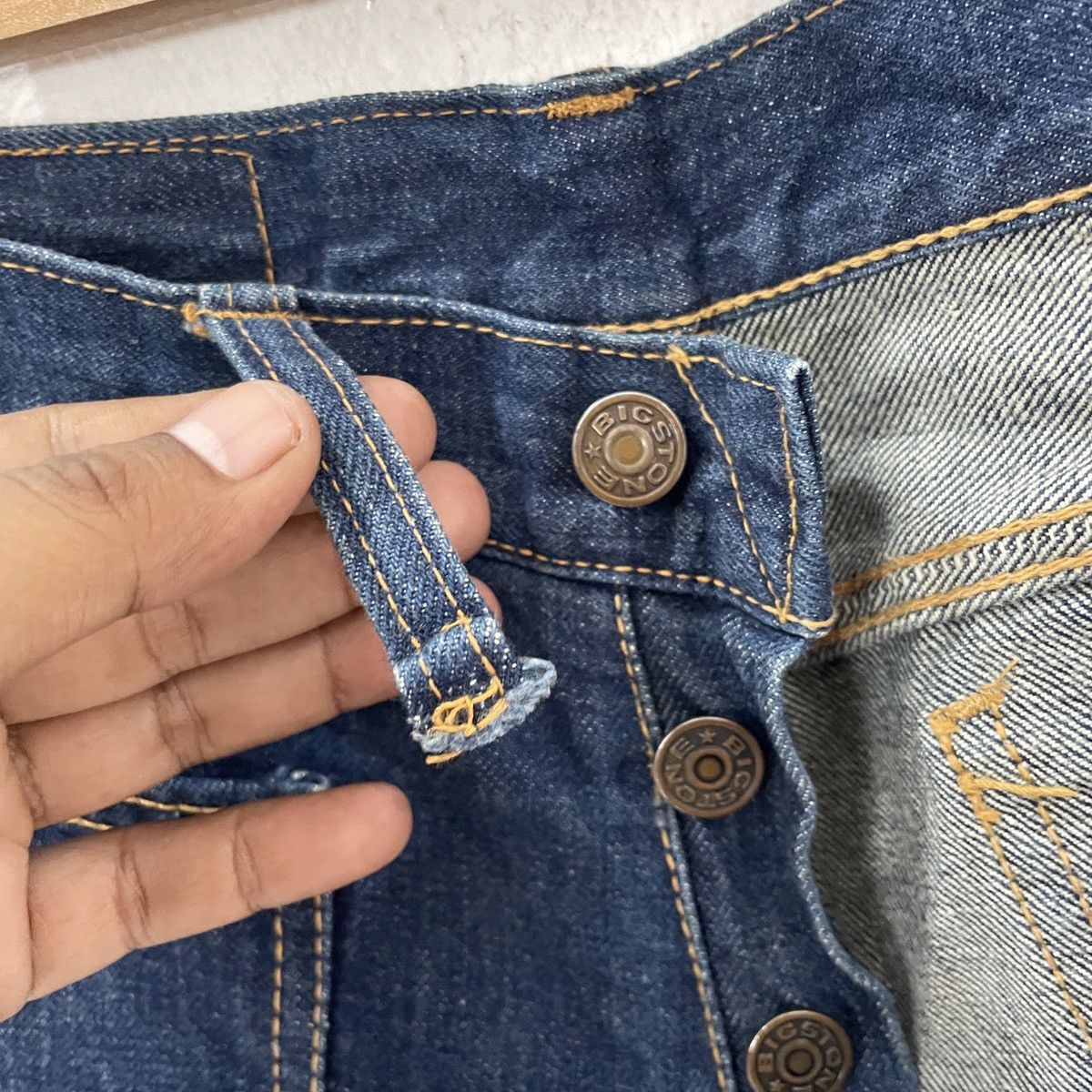 20471120 Vintage Big Stone Bush Pants Flare Denim Jeans Size 28" / US 6 / IT 42 - 5 Thumbnail