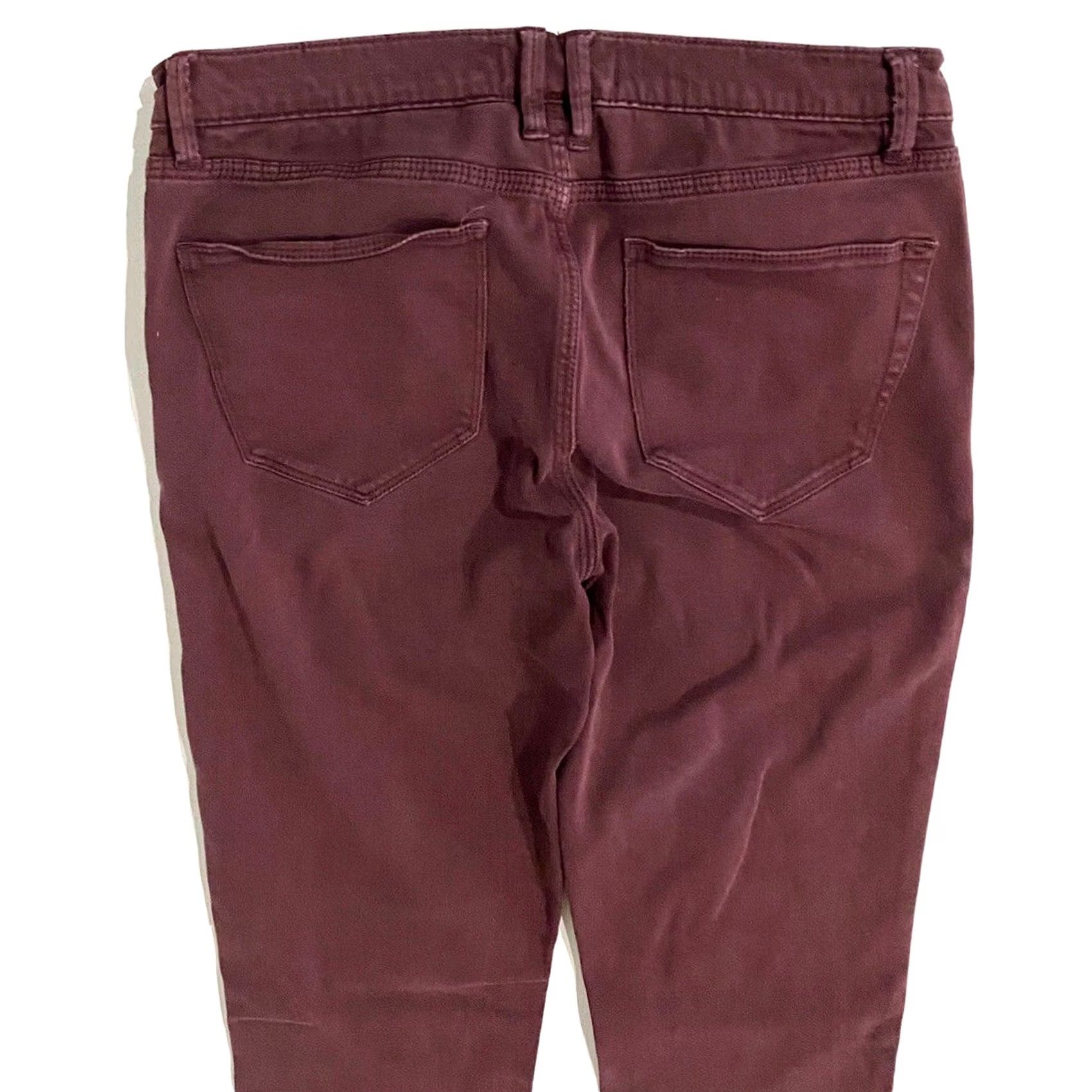 Madewell Madewell Jeans Skinny Burgundy Ankle Women’s Size 28 Stretch Inseam 26.5” Regular Waist 29” 5-Pocket Dark Cotton Blend Slim Fit Size 28" / US 6 / IT 42 - 4 Thumbnail