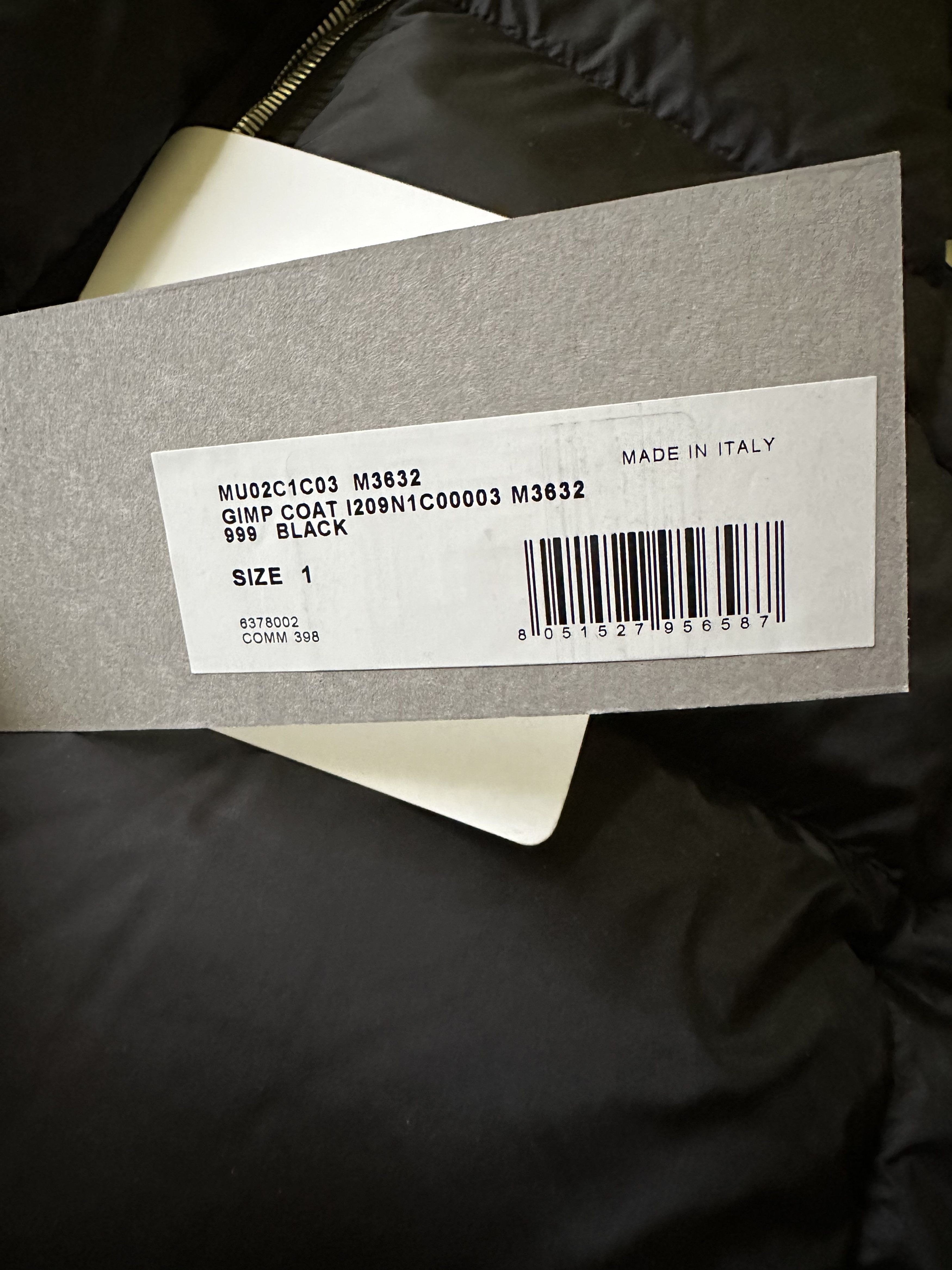 Moncler × Rick Owens RICK OWENS + MONCLER F/W23 ‘GIMP’ DOWN COAT Sz 1 Moncler | S Size US S / EU 44-46 / 1 - 7 Thumbnail
