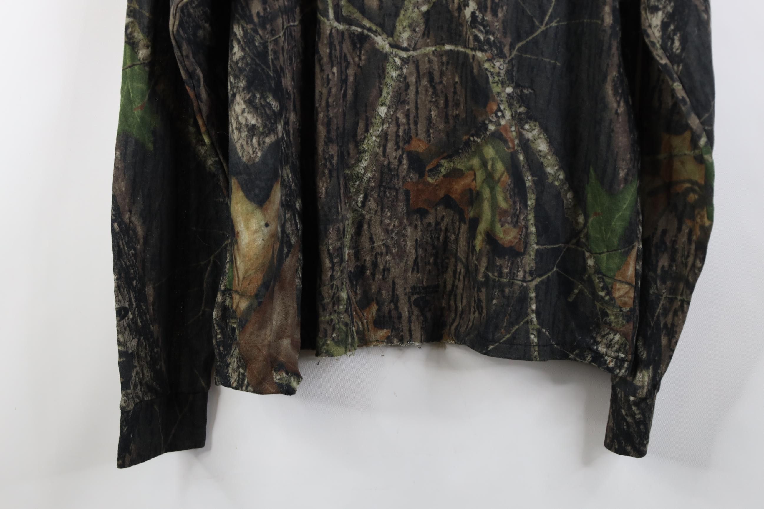 Vintage Vintage 90s Streetwear Mossy Oak Camouflage Thermal T-Shirt Size US XXL / EU 58 / 5 - 11 Thumbnail
