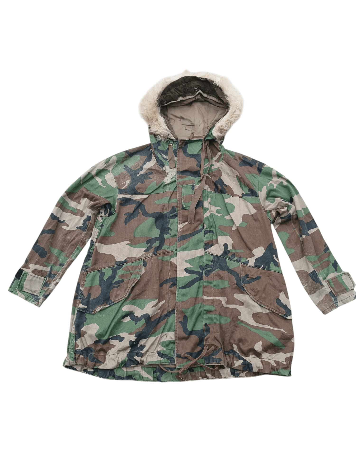 Vintage Vintage 🔥 RNA Inc Military Camo Fur Hoodie Jacket FR007 Size US L / EU 52-54 / 3 - 1 Thumbnail