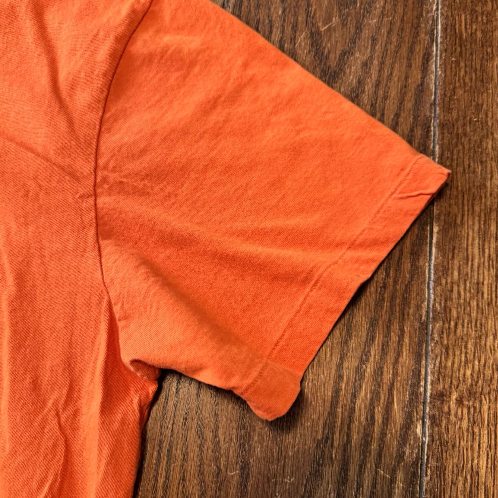 Ralph Lauren VINTAGE Polo Ralph Lauren Orange Pocket Single Stitch Cotton T Shirt Mens XL Size US XL / EU 56 / 4 - 3 Thumbnail