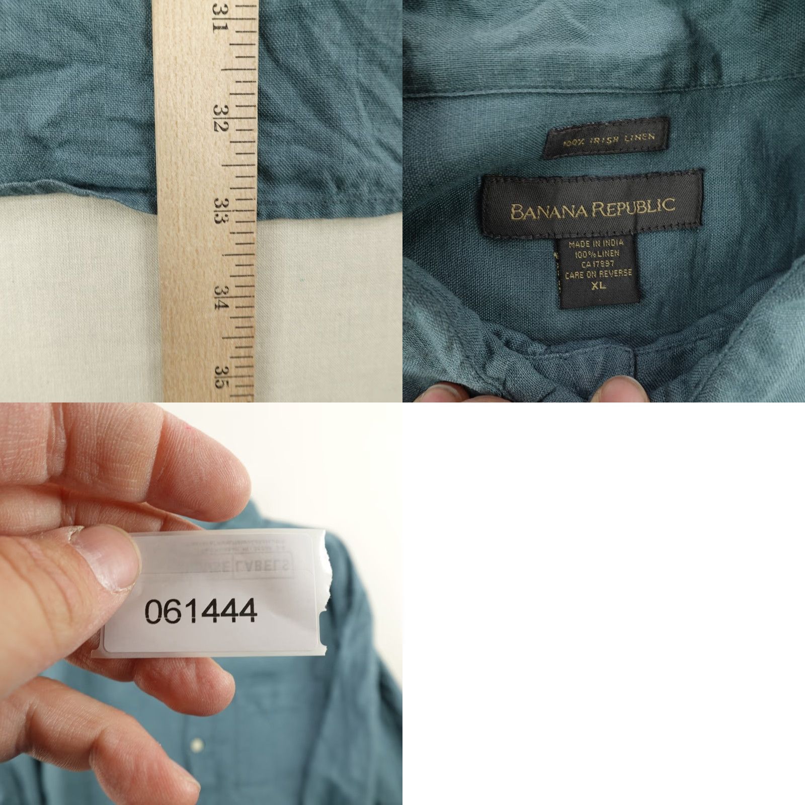 Banana Republic VINTAGE Banana Republic Shirt Mens XL Blue Irish Linen Button-Up Long Sleeve Casual Mens Size US XL / EU 56 / 4 - 8 Thumbnail