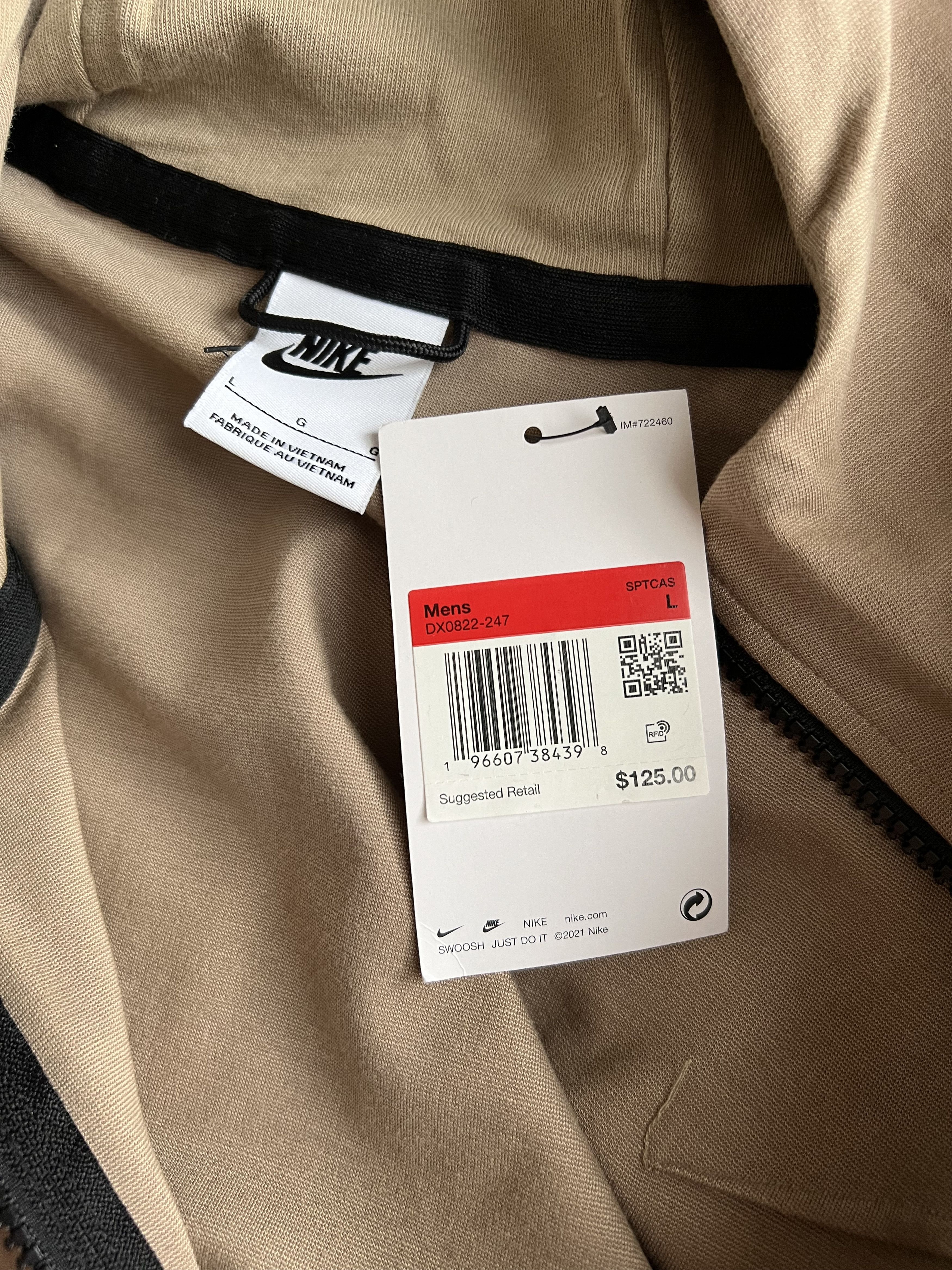 Nike Nike Tech Fleece Full Zip Sweatshirt in Khaki Size US L / EU 52-54 / 3 - 7 Thumbnail