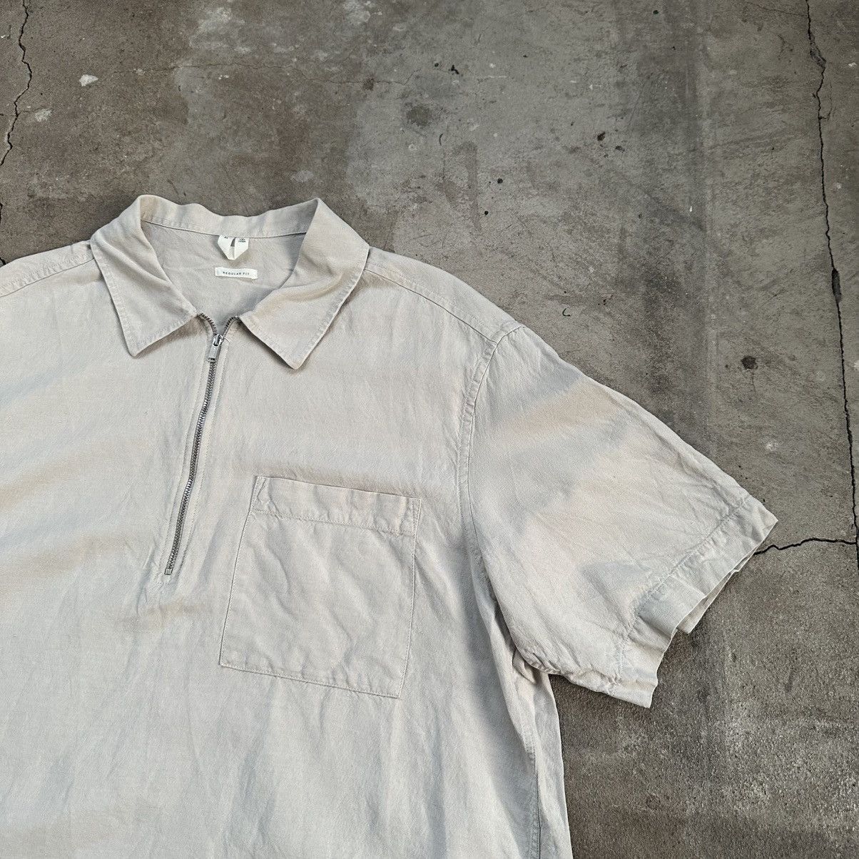Arket Arket Cotton Linen and lyocell zip Shirt Size US L / EU 52-54 / 3 - 4 Thumbnail