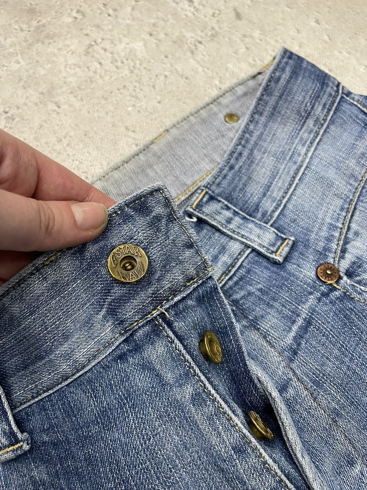 G-Star G-Star faded flared blue denim pants Y2K utility streetwear Size US 31 - 6 Thumbnail