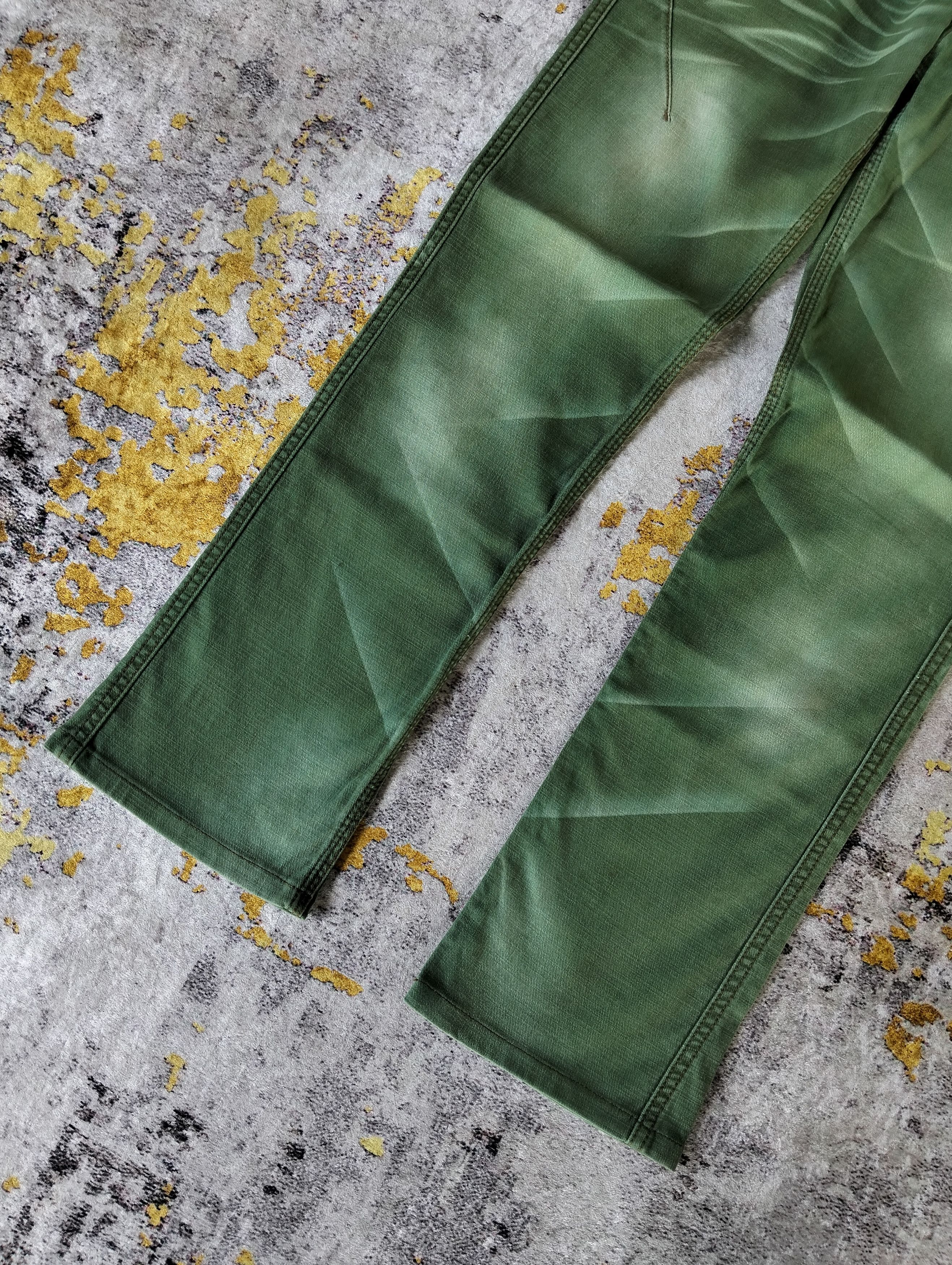 Nicole Club Nicole Club For Men Slim Green Whiskers Low Rise Jeans Size US 31 - 3 Thumbnail