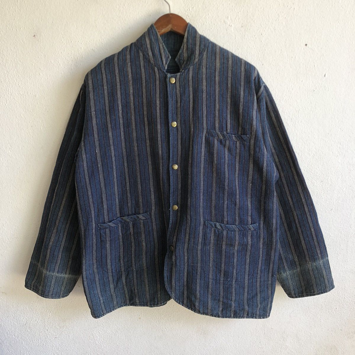 Other Folk Art Woven Reversable Denim Chore Jacket Size US L / EU 52-54 / 3 - 3 Thumbnail