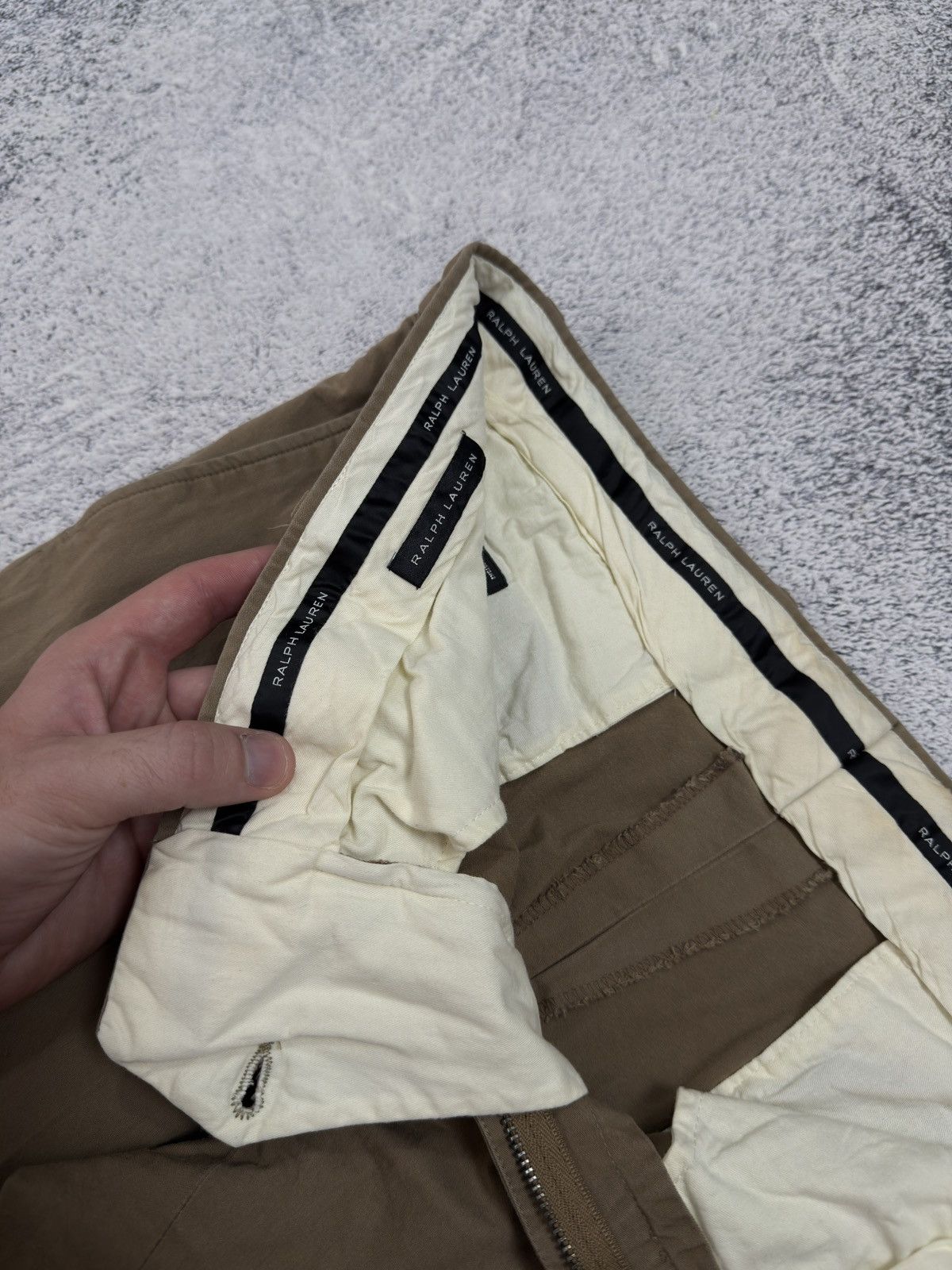 Polo Ralph Lauren × Ralph Lauren Black Label Ralph Lauren Black Label Beige Cotton Trousers Pants Size US 36 / EU 52 - 10 Thumbnail