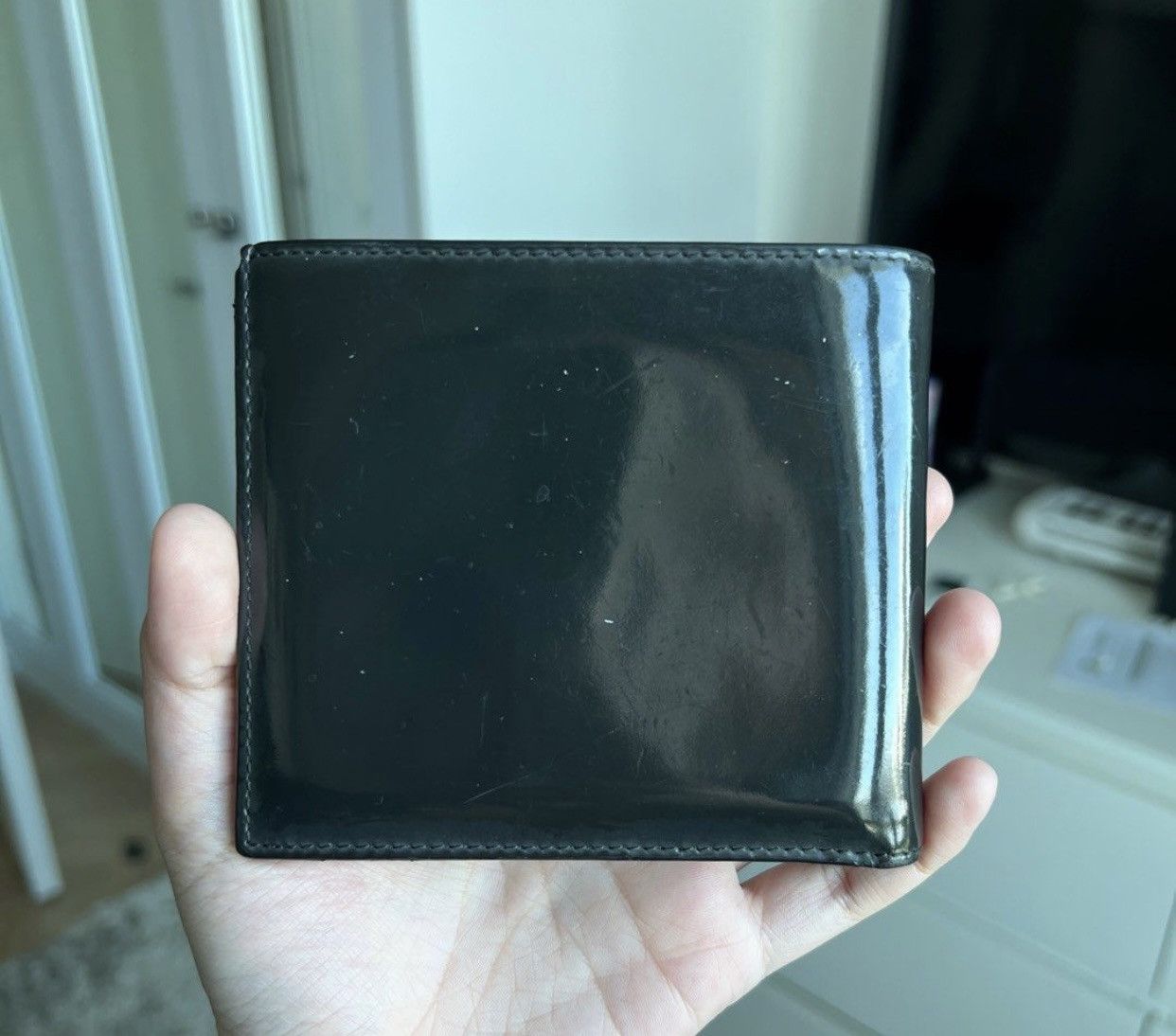 Prada Prada Bifold Wallet Black Patent Leather Size ONE SIZE - 2 Thumbnail