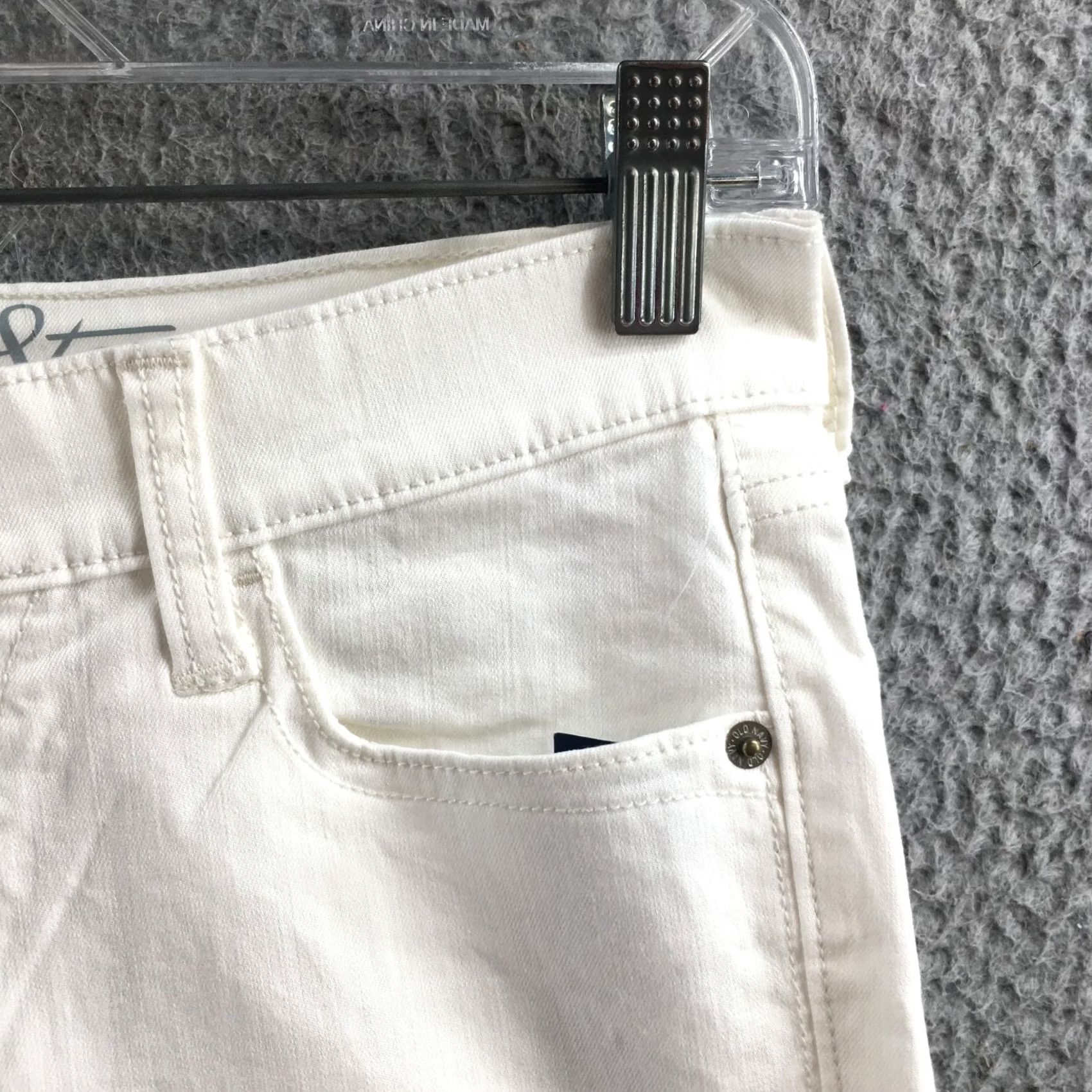 Old Navy Old Navy Rock Star Super Skinny Jeans Womens 8R White NEW Size 29" - 4 Thumbnail
