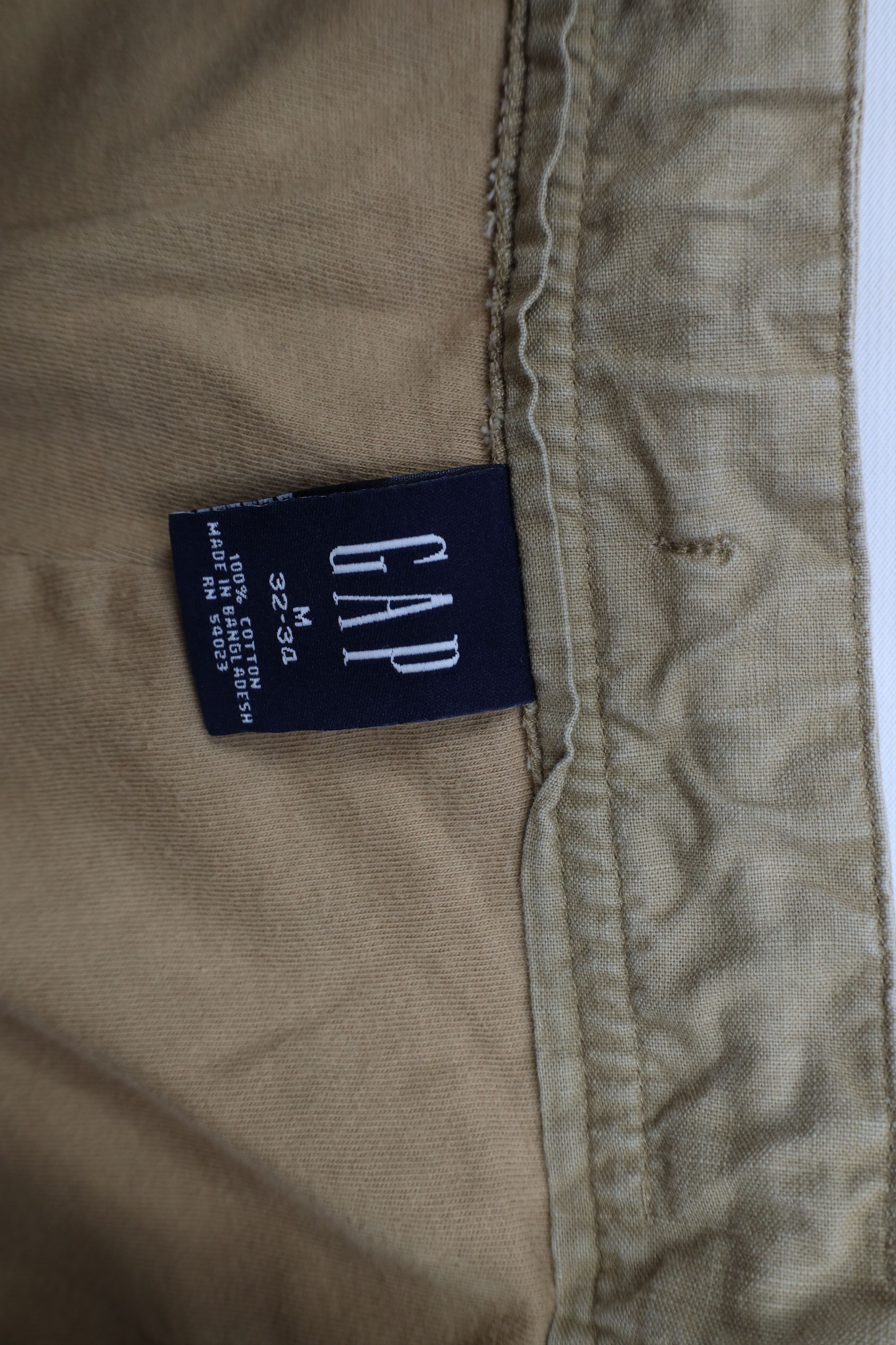 Gap × Vintage Vintage 90s Y2K Gap Chamois Cloth Lined Wide Leg Pants Beige Size US 34 / EU 50 - 6 Thumbnail