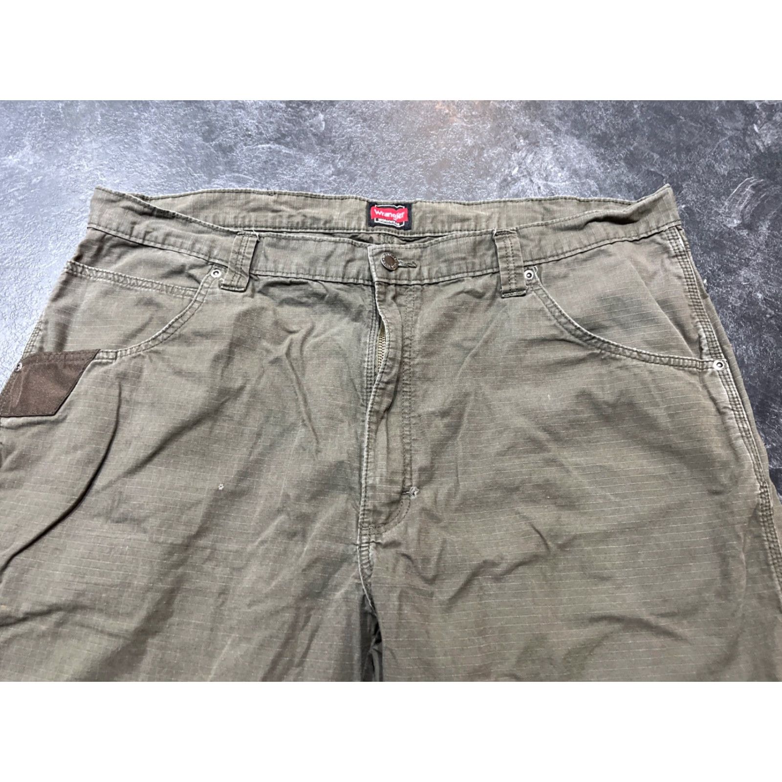 Wrangler VINTAGE Wrangler Cargo Pants Mens 40x31 Green Ripstop Canvas Baggy Workwear Y2K Size US 40 / EU 56 - 7 Thumbnail