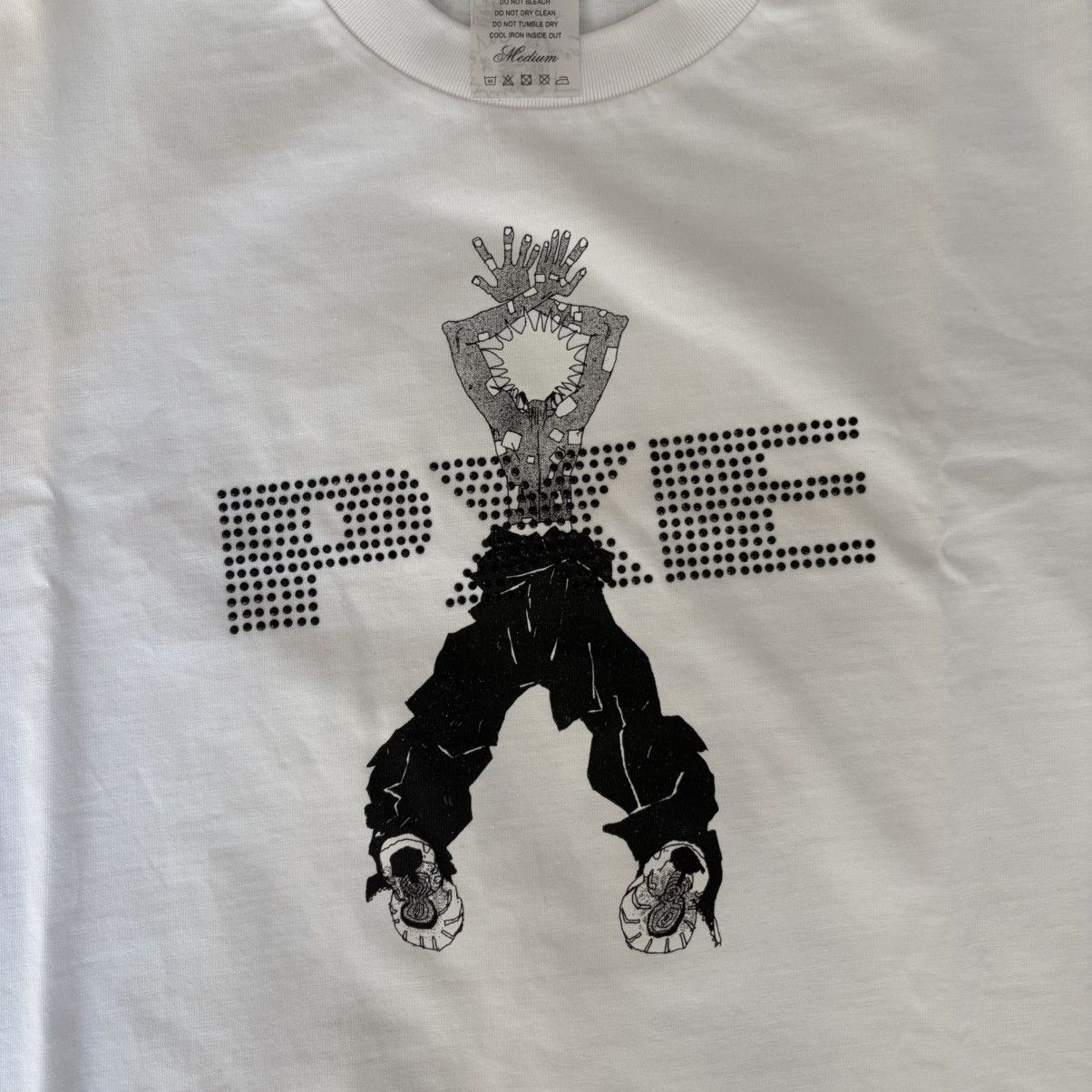 Drain Gang Ecco2k PXE Rhinestone *ERROR* T Shirt - White Size US M / EU 48-50 / 2 - 2 Thumbnail