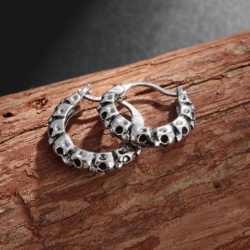 Jewelry × Vintage Gothic Full Ghost Head Skull Earrings Size ONE SIZE - 2 Thumbnail