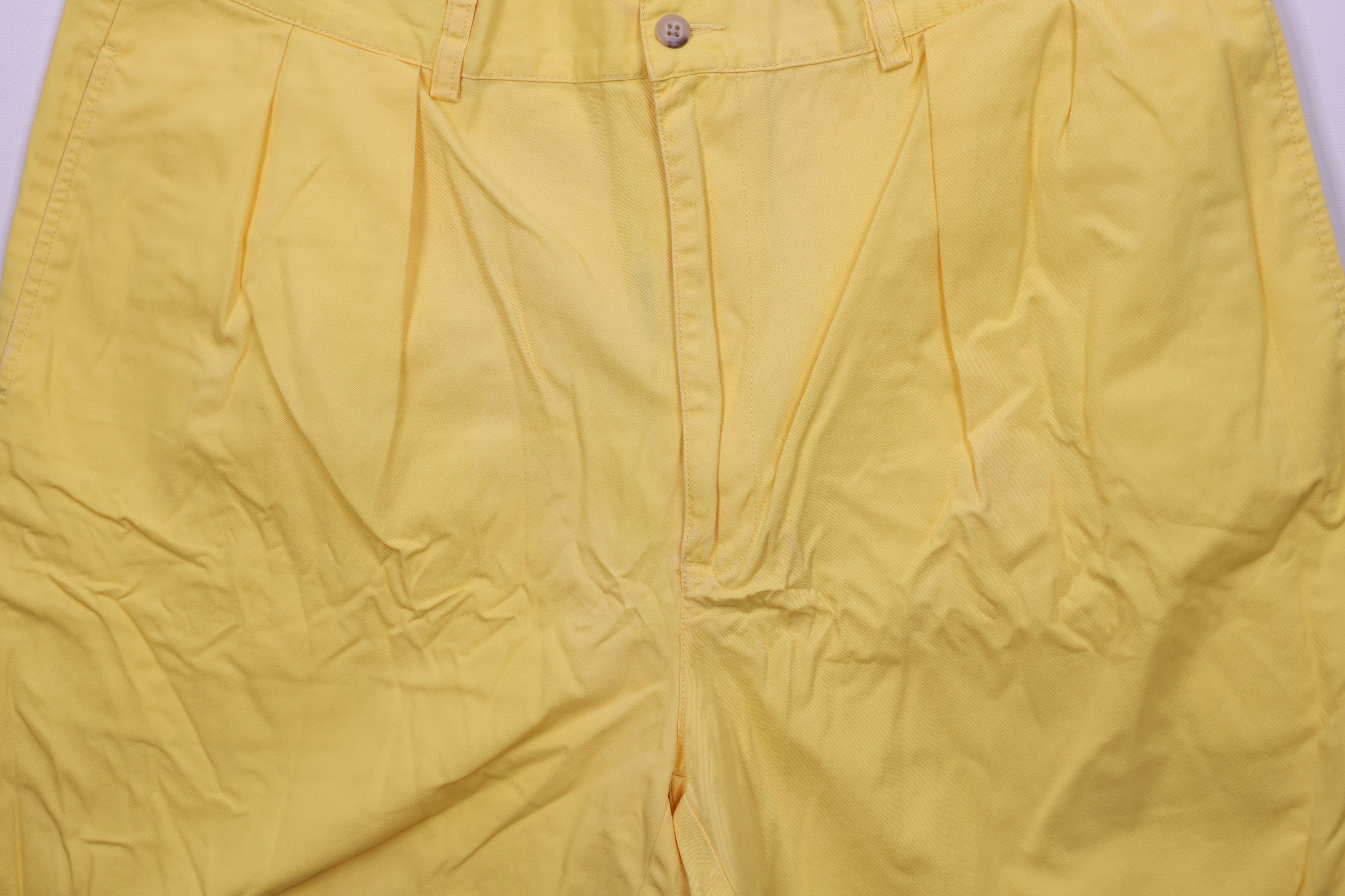 Ralph Lauren Vintage 90s Ralph Lauren Above Knee Chino Shorts Yellow Size US 40 / EU 56 - 3 Thumbnail