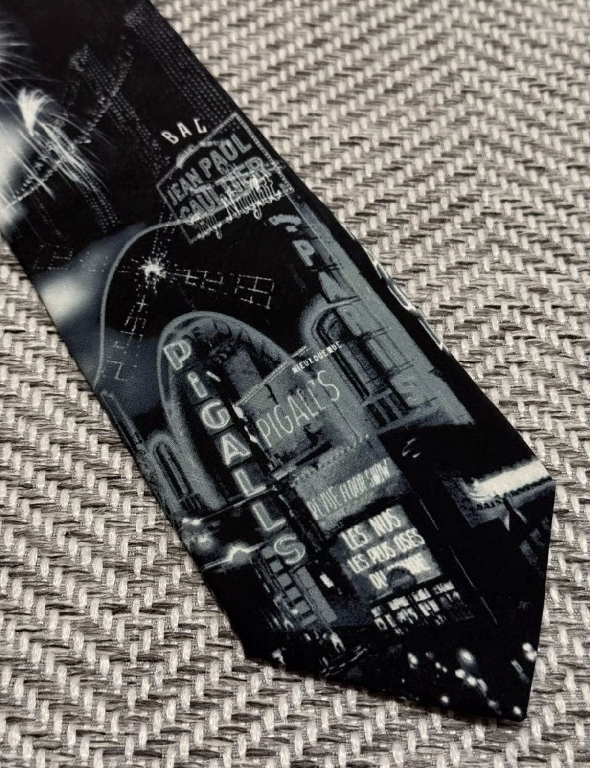 Jean Paul Gaultier Jean Paul Gaultier Paris Night View Pattern Tie K24 Size ONE SIZE - 3 Thumbnail