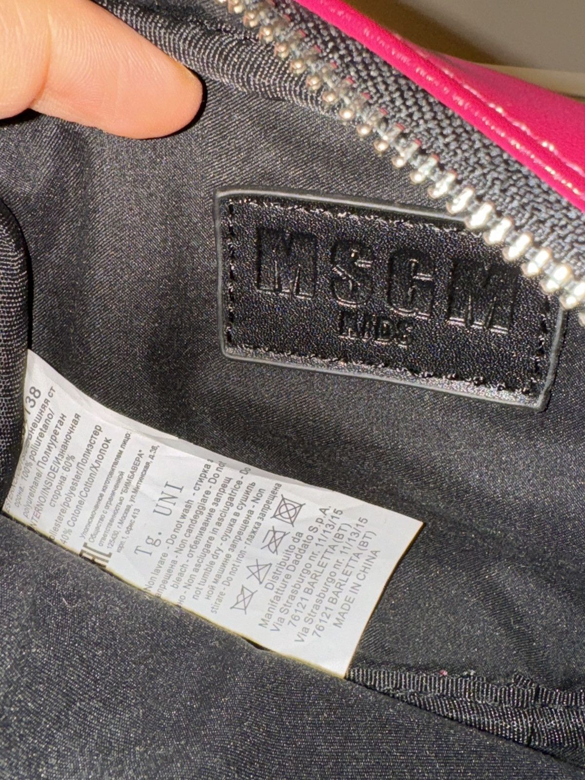 MSGM MSGM kids pink leather bag with logo belt bag crossbody Size ONE SIZE - 4 Thumbnail