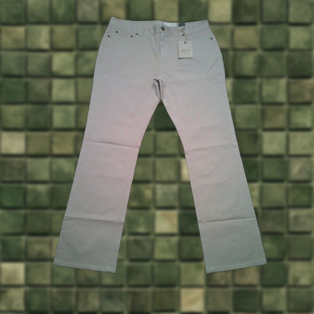 Vintage New J Hilburn Pants Mens 36x34 Beige Oatmeal Brushed Twill 5 Pocket Stretch Size US 36 / EU 52 - 1 Thumbnail