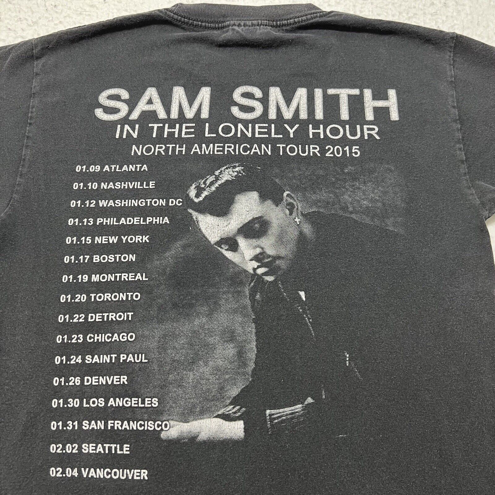 Alstyle Sam Smith 2015 Tour In The Lonely Hour Graphic T Shirt Size US S / EU 44-46 / 1 - 13 Thumbnail
