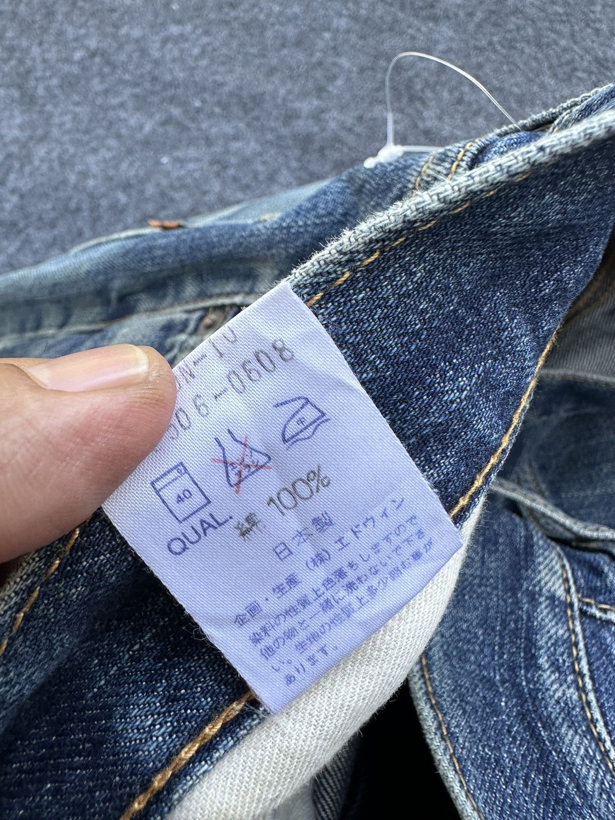 Edwin Vtg Edwin 505X Orange Tag Selvedge Ripped Denim 30x35 D42 Size US 30 / EU 46 - 13 Thumbnail
