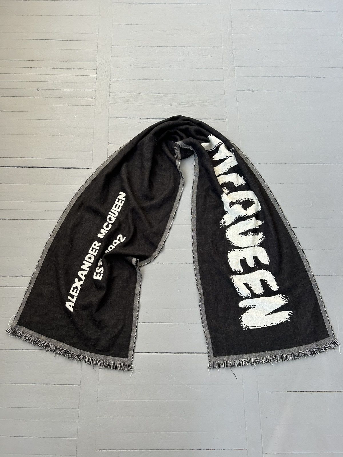 Alexander McQueen monogram vintage scarf