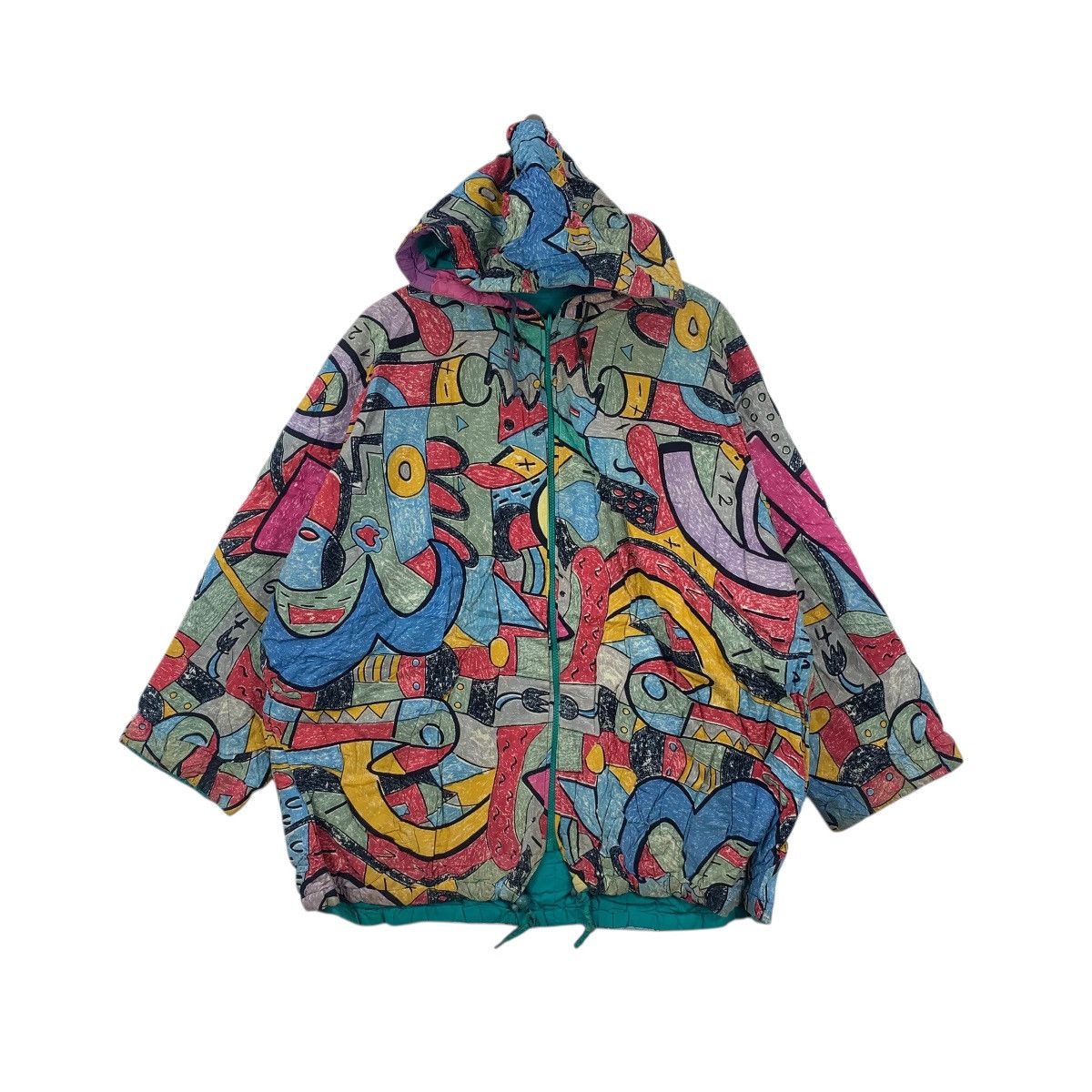 Vintage Vintage TGM PICASSO Over Print Abstract Painting Jacket Size XXL / US 16-18 / IT 52-54 - 1 Thumbnail