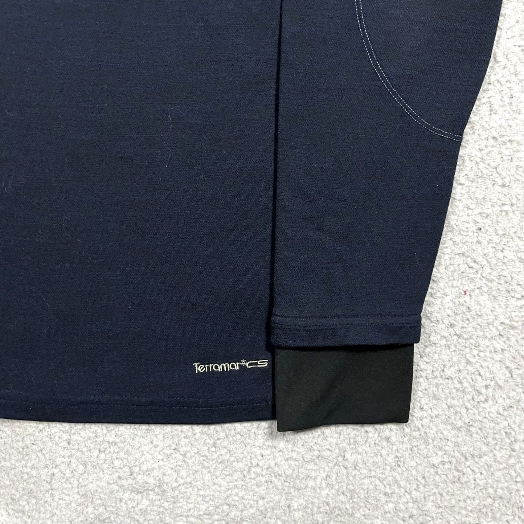 Layer 8 Terramar 1/4 Zip Mens L Base Layer Pullover Climasense Outdoor Thermal Wool Blue Shirt/Top Size US L / EU 52-54 / 3 - 3 Thumbnail