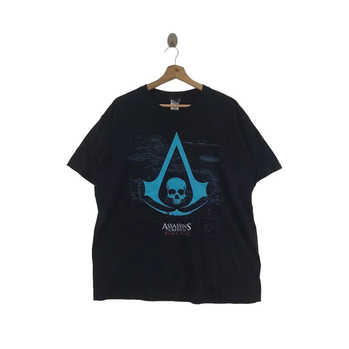 Vintage ASSASSIN'S CREED Iv Games Movie Black Flag Skull Print Black Size US XL / EU 56 / 4 - 1 Thumbnail