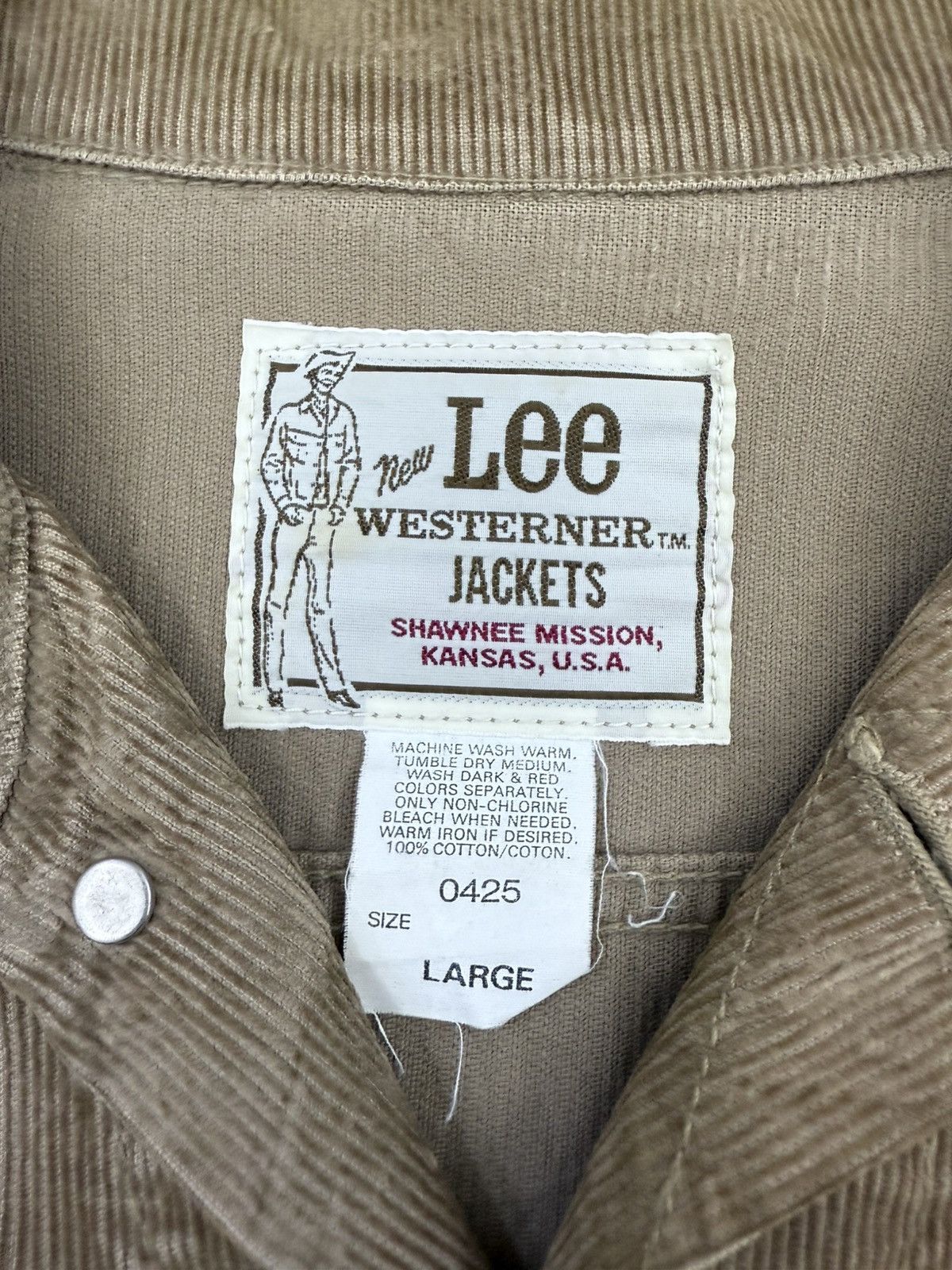 Lee Vintage 80s - 90s LEE Westerner Corduroy Brown Jacket Size US L / EU 52-54 / 3 - 4 Thumbnail